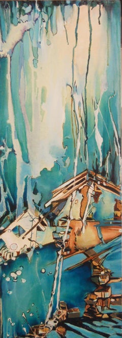 'North Slide Down, ' by Janice Tayler, Mixed Media Painting