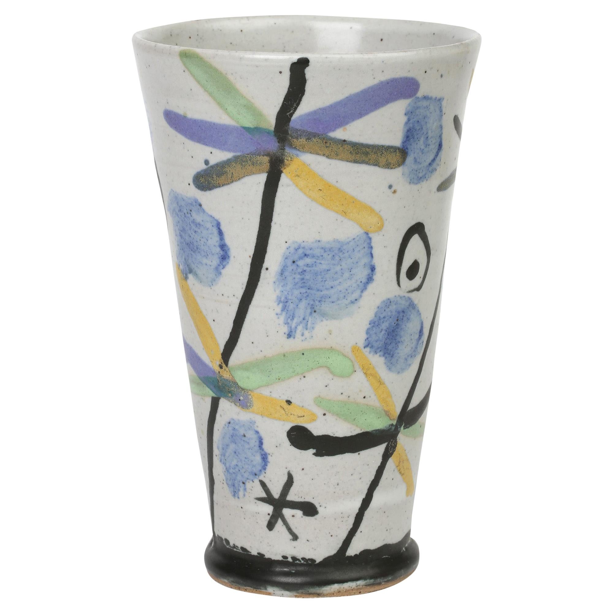 Janice Tchalenko Abstract Color Design Studio Pottery Vase