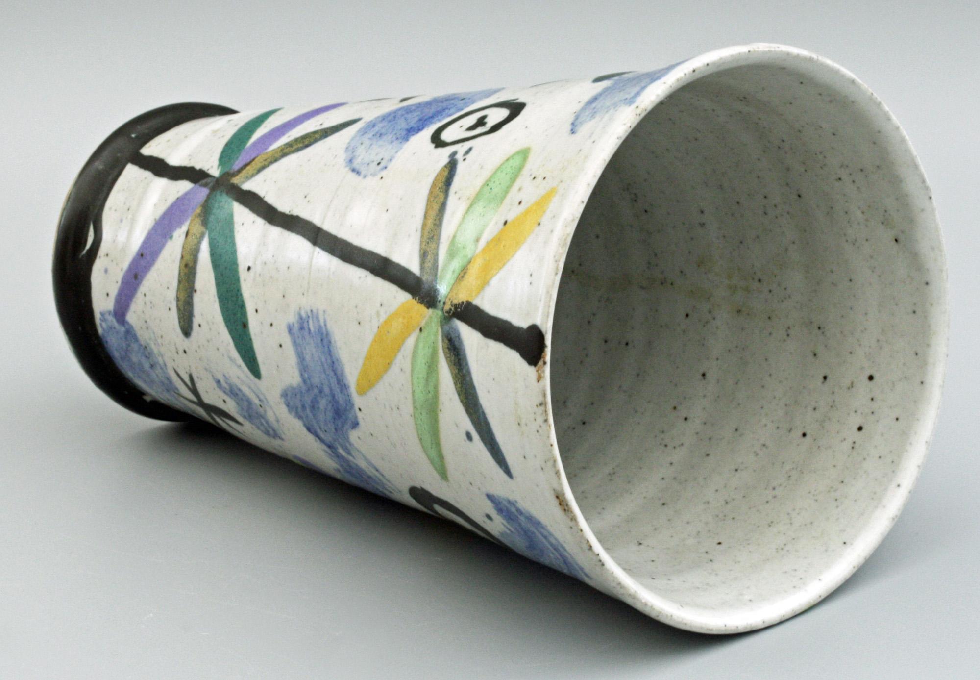 Janice Tchalenko Abstract Color Design Studio Pottery Vase 2
