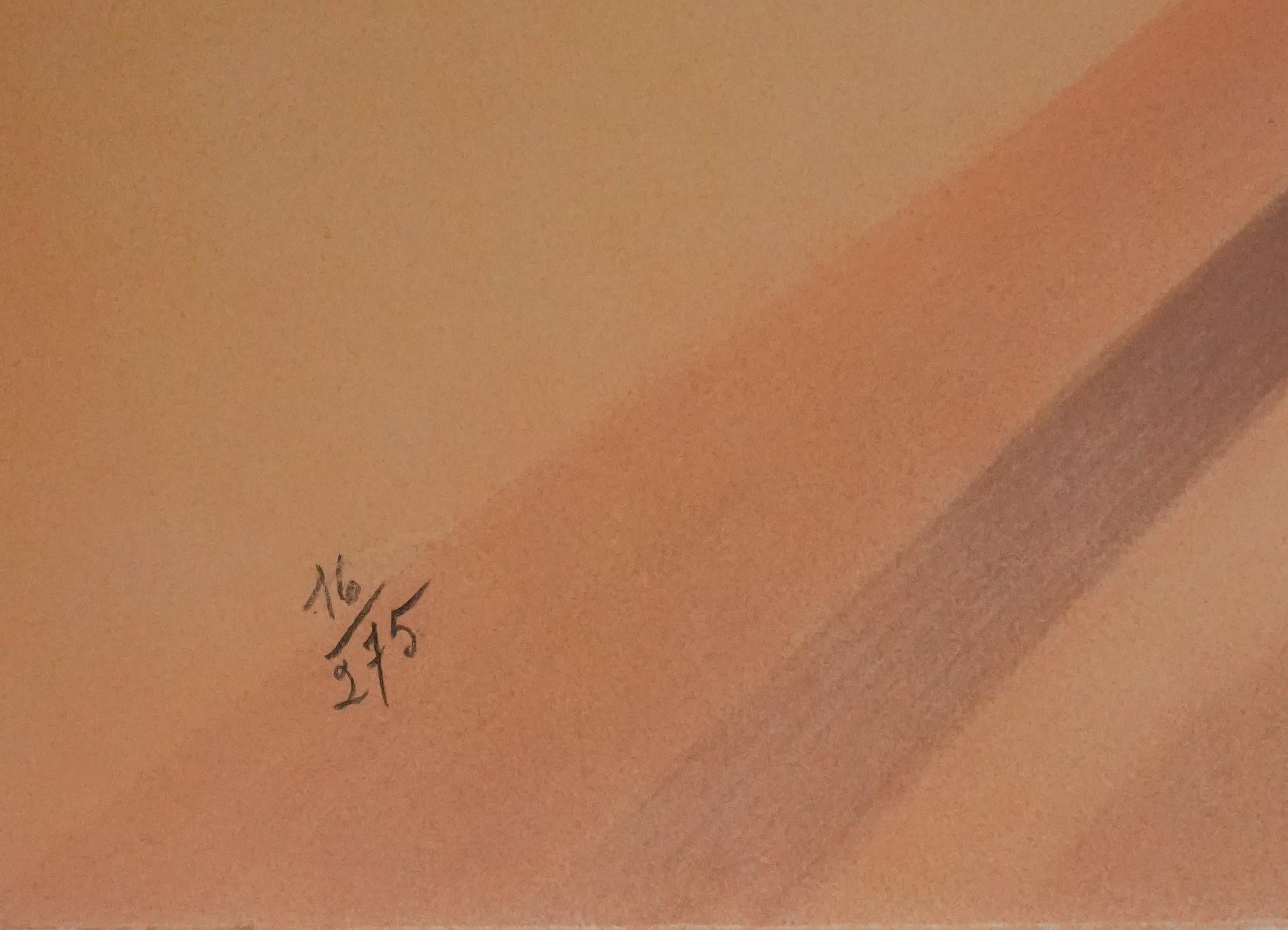 Figures in the Desert - Original Handsigned Lithograph For Sale 1