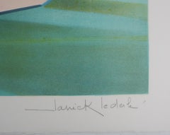 Mercado Flotante - Litografía original firmada a mano