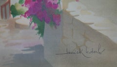 Petite rue de Santorin - Lithographie originale signée de la main de l'artiste