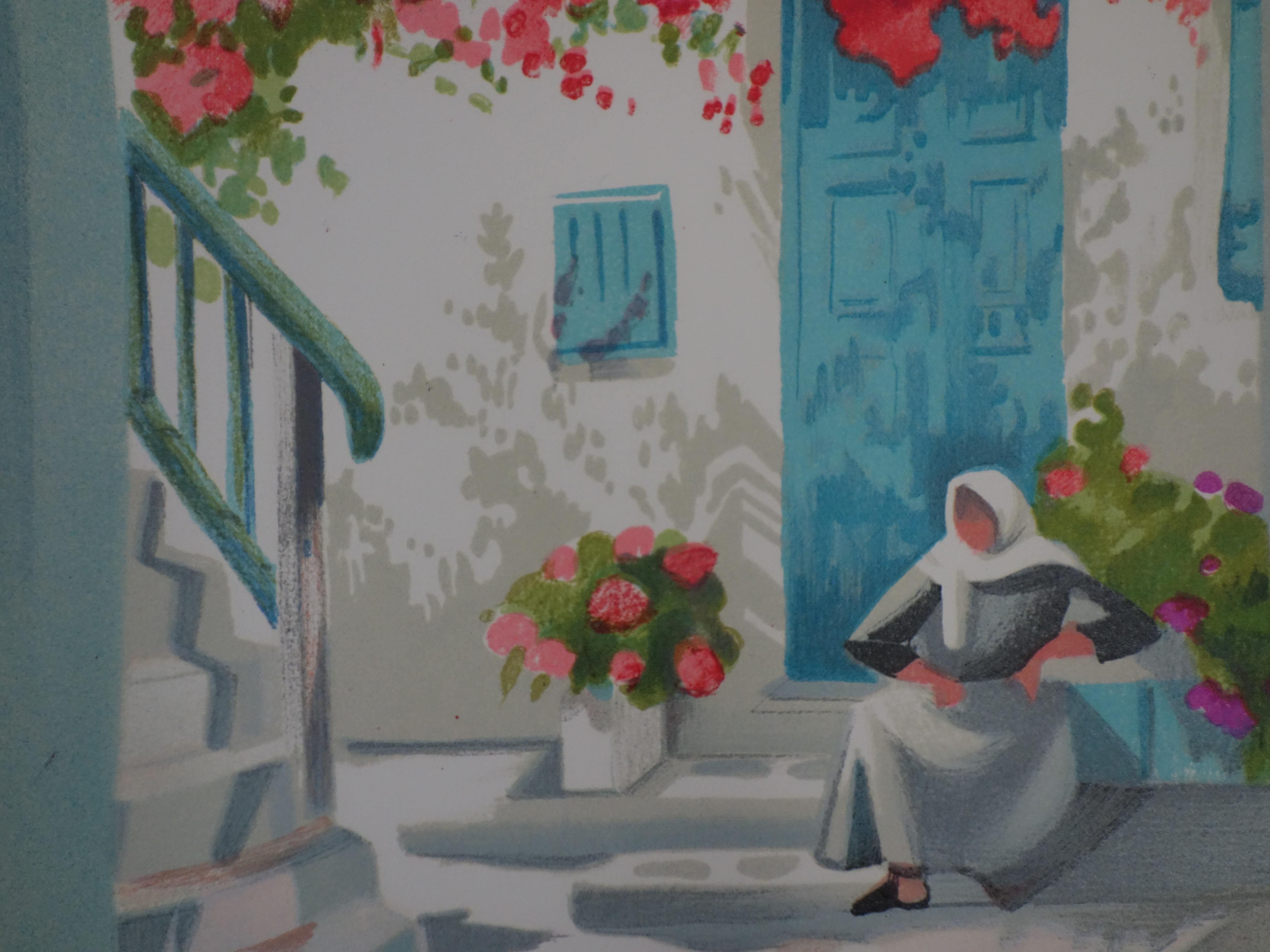 Janick LEDERLE
Little Yard in Santorini

Original lithograph (Mourlot)
Handsigned in pencil
Limited /275 copies
On vellum 55 x 35 cm (c. 21.6 x 13.7 in)
Excellent condition