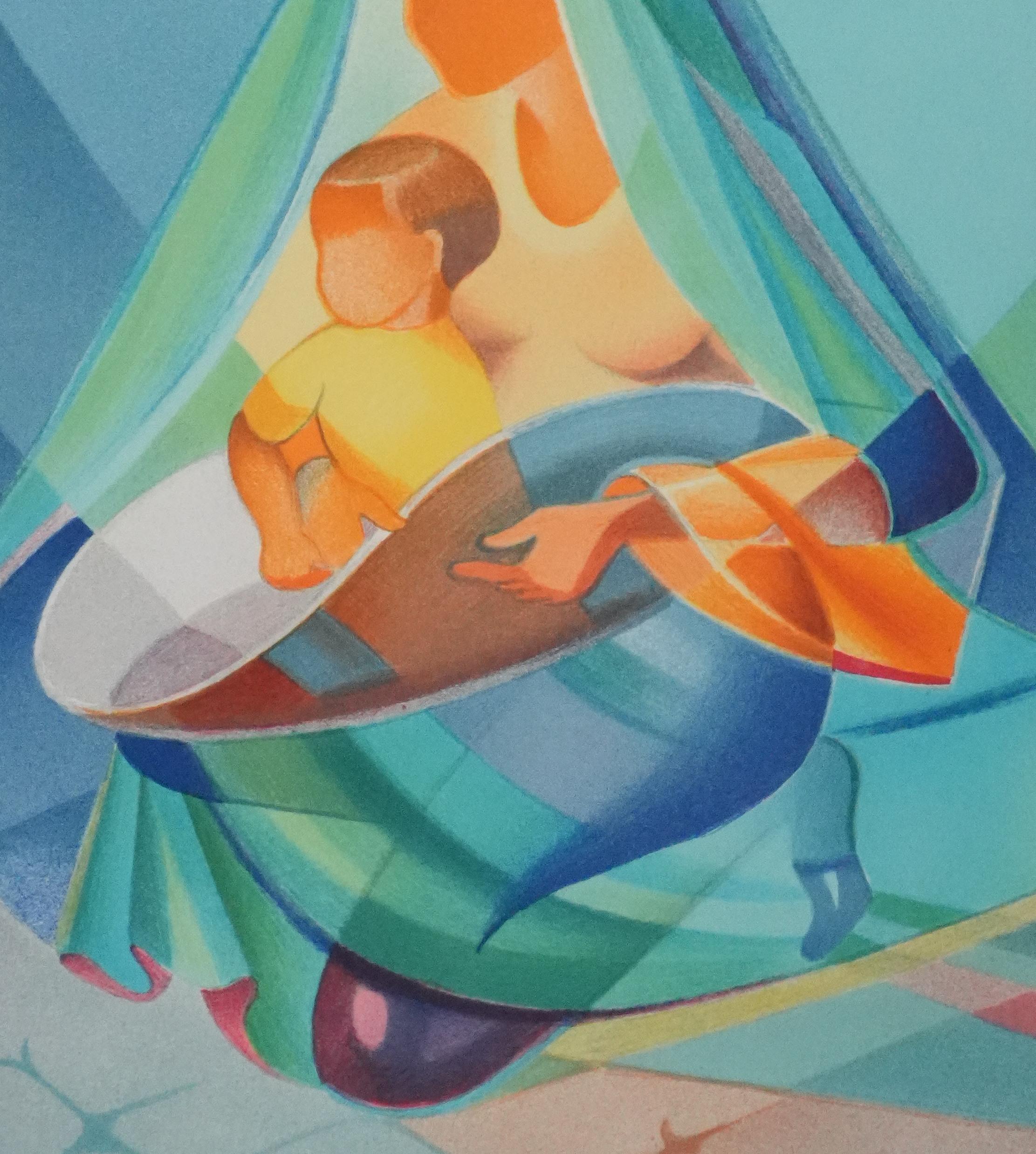 Maternity - Original Handsigned Lithograph For Sale 1