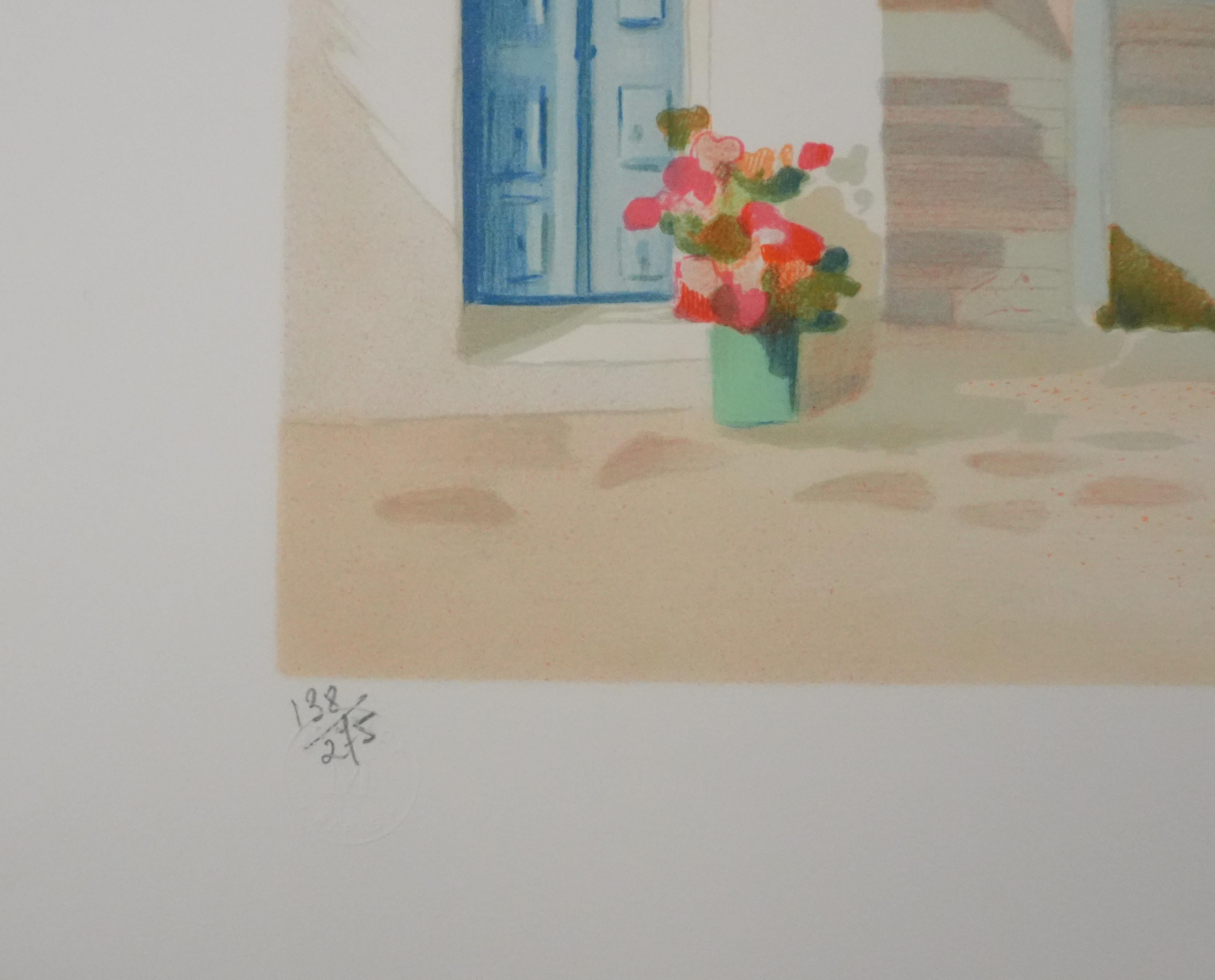 On the Greek Island - Original Handsigned Lithograph For Sale 3