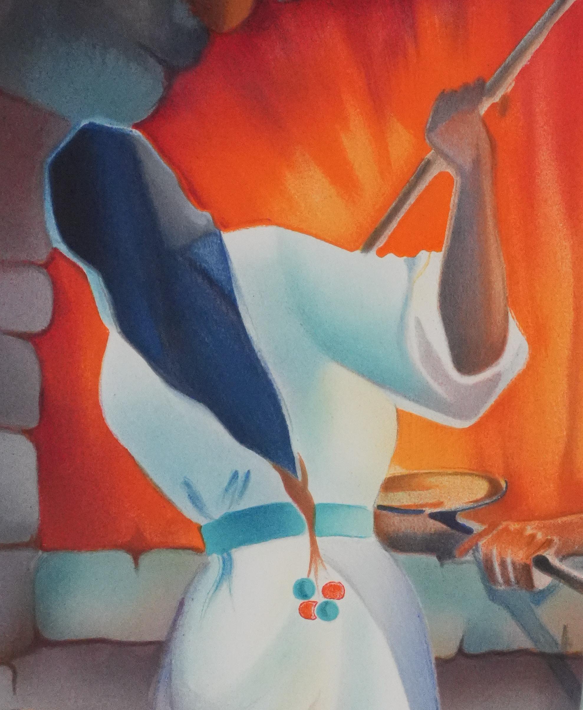 The Cooks - Original Handsigned Lithograph For Sale 1