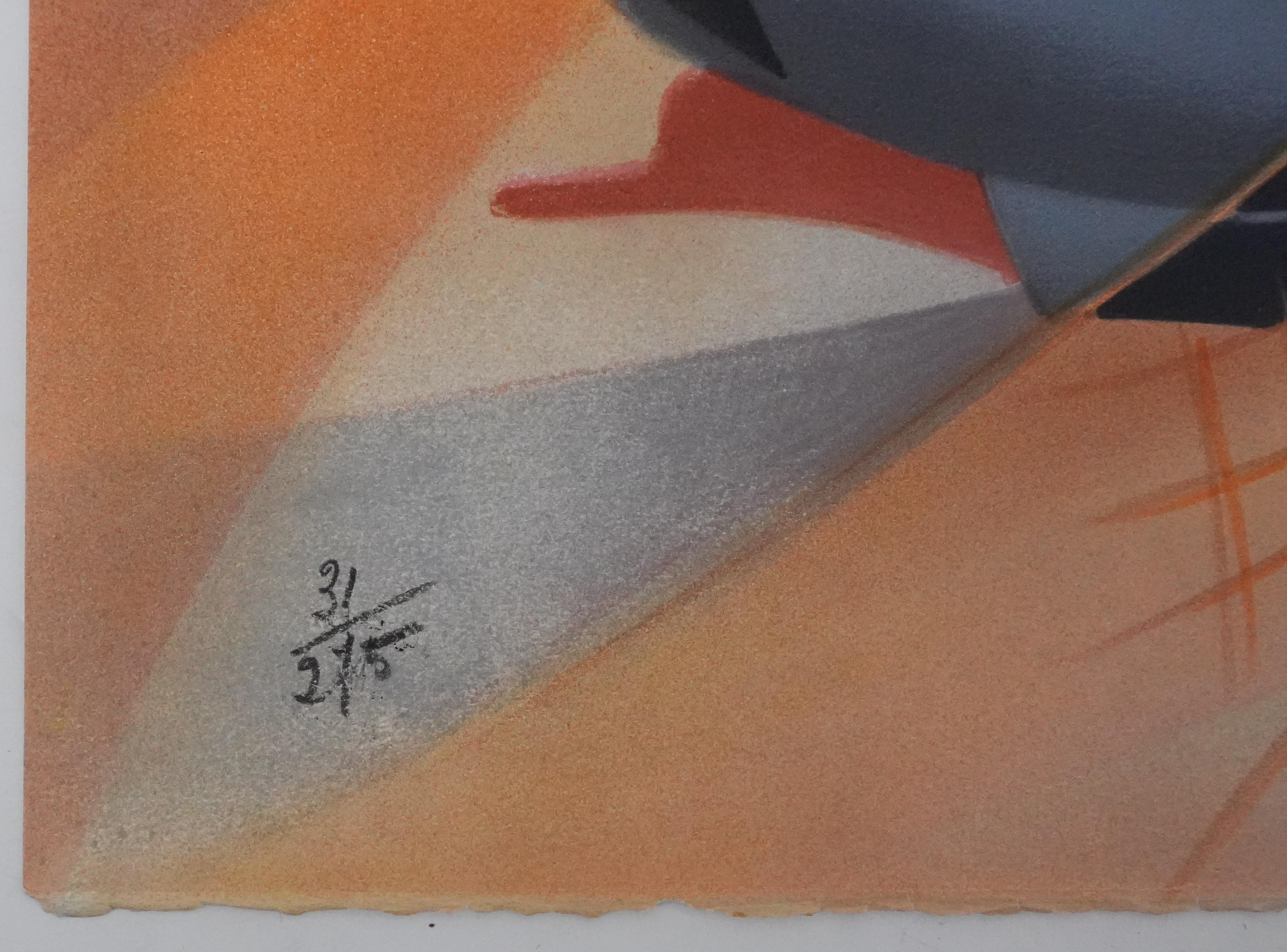 The Fisherman's Work - Original Handsigned Lithograph For Sale 2