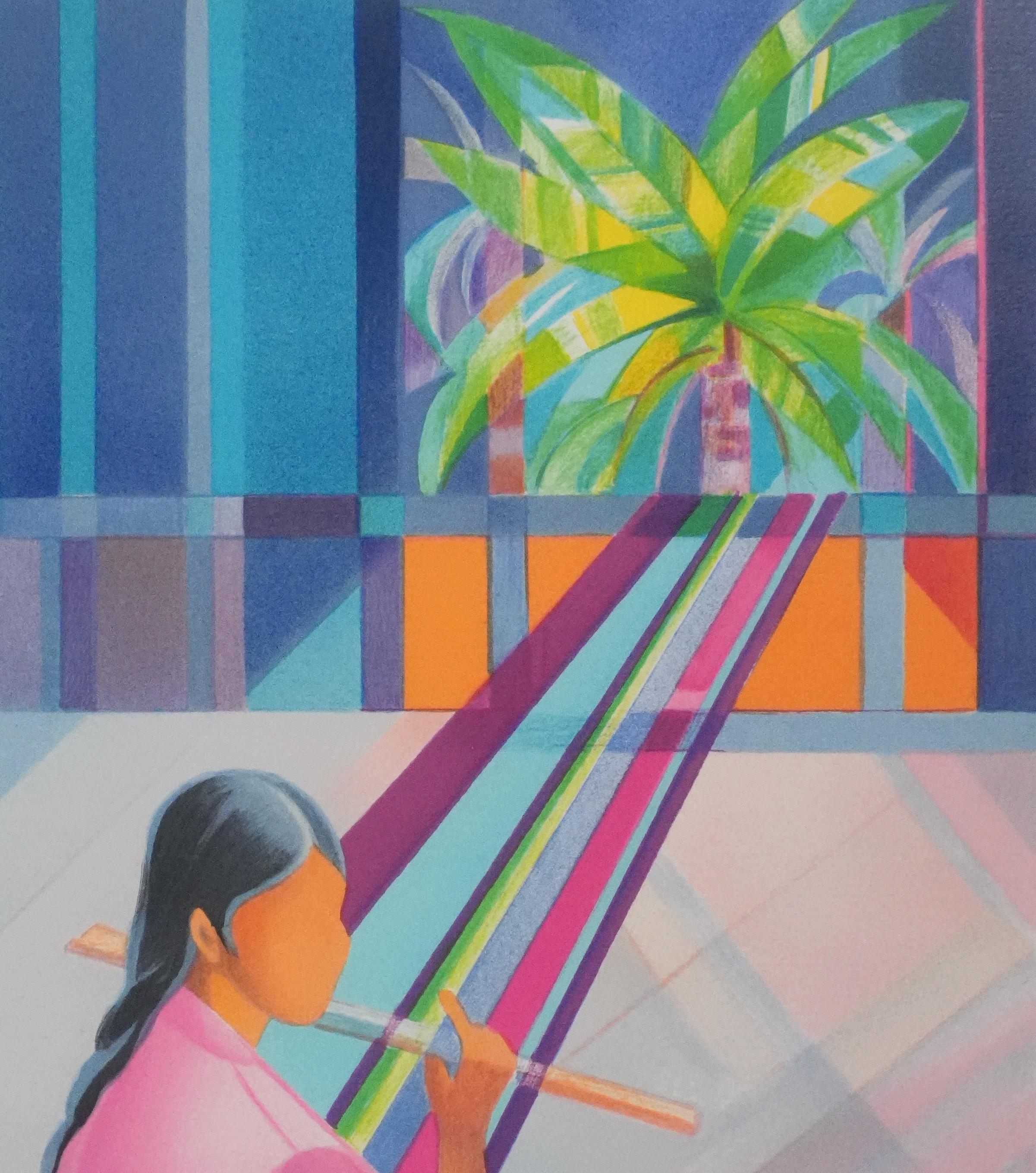 The Flute Player - Original Handsigned Lithograph For Sale 2