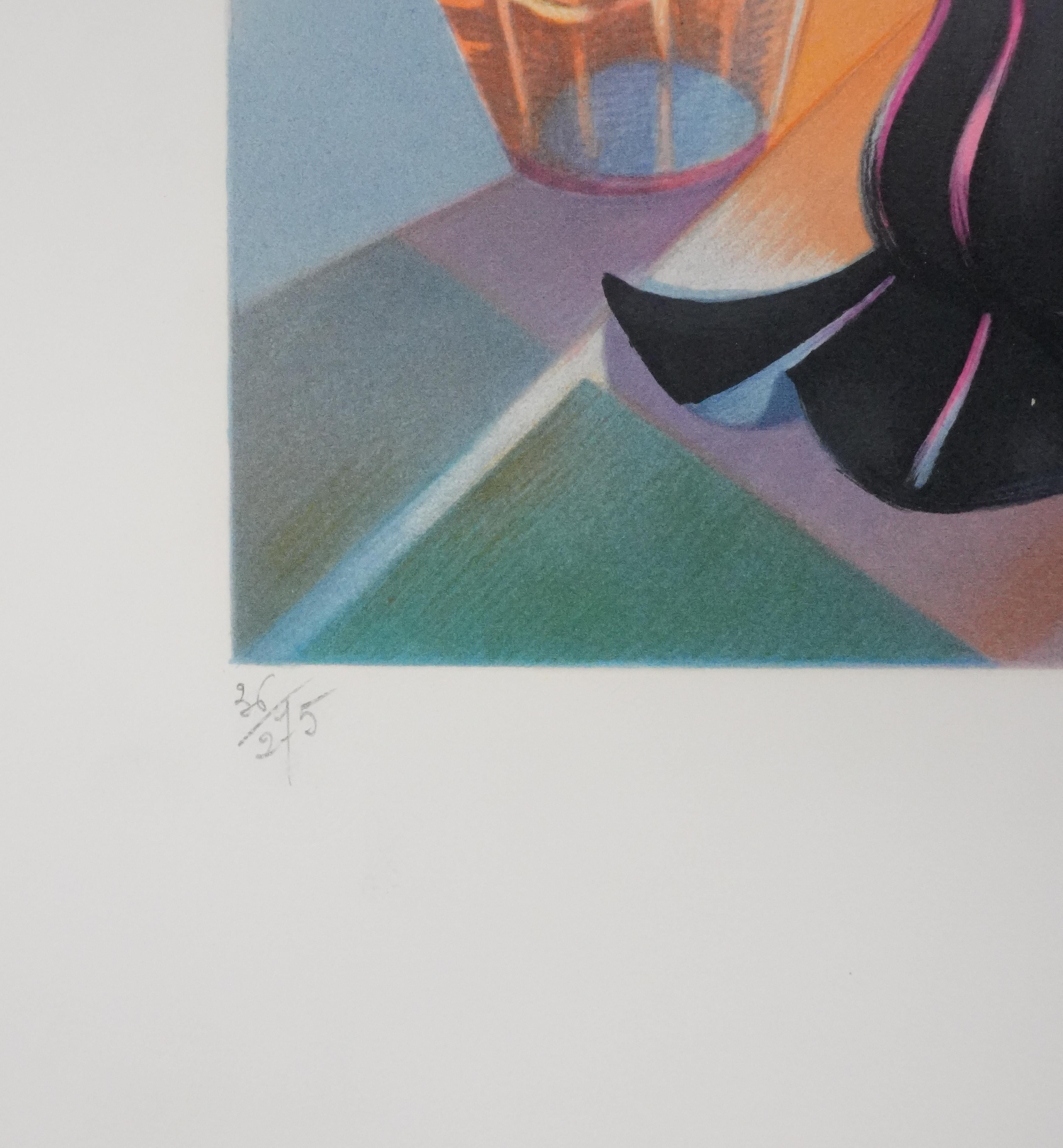 The Flute Player - Original Handsigned Lithograph For Sale 3