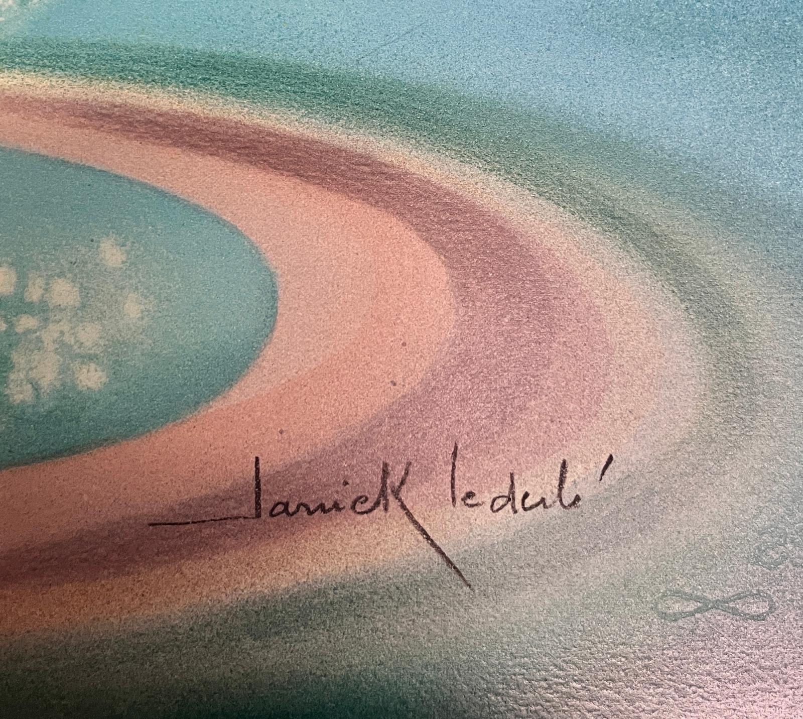 Trimaran, Fantastic Regatta - Original handsigned lithograph - Print by Janick Lederle