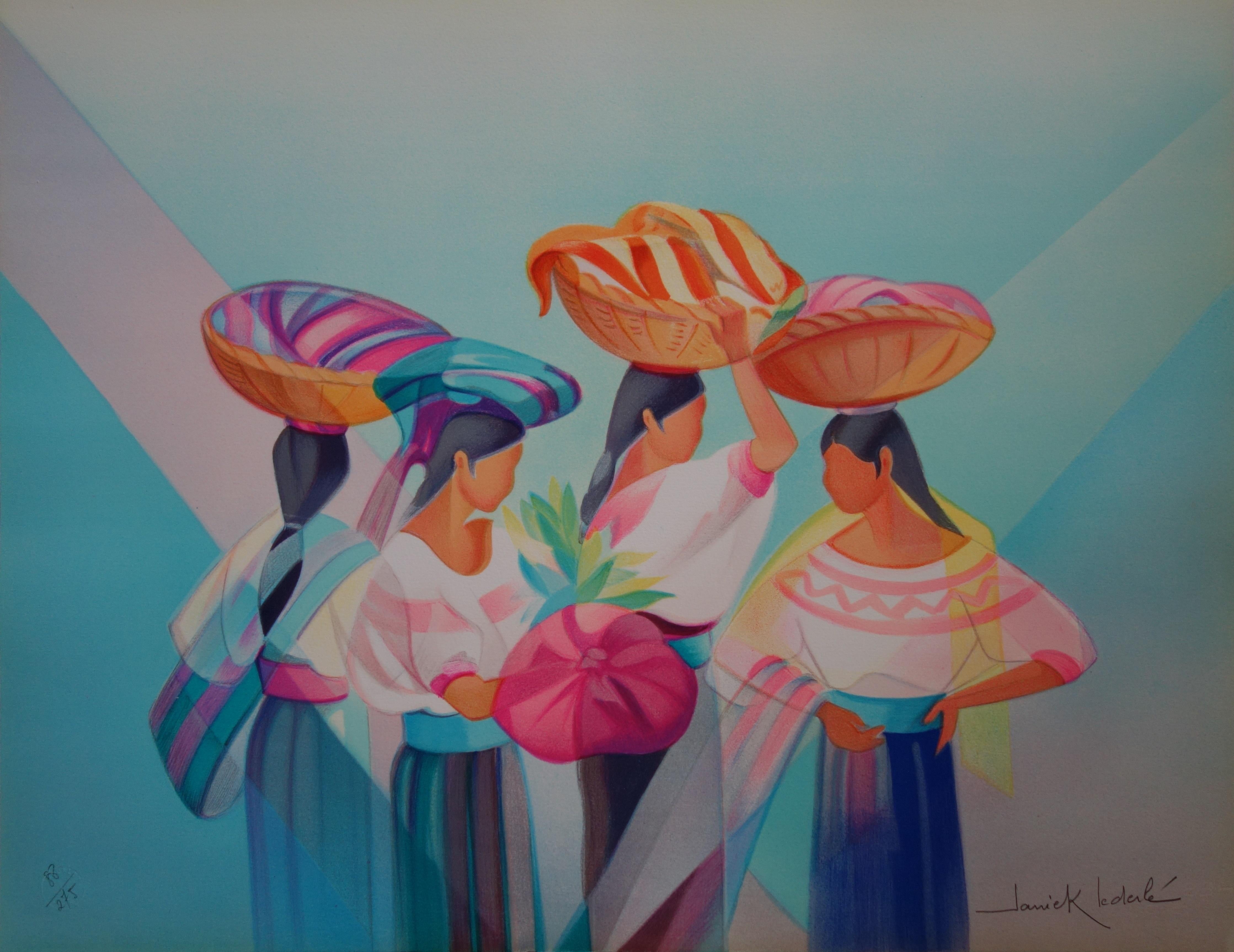 Women of Guatemala - Original handsigned lithograph