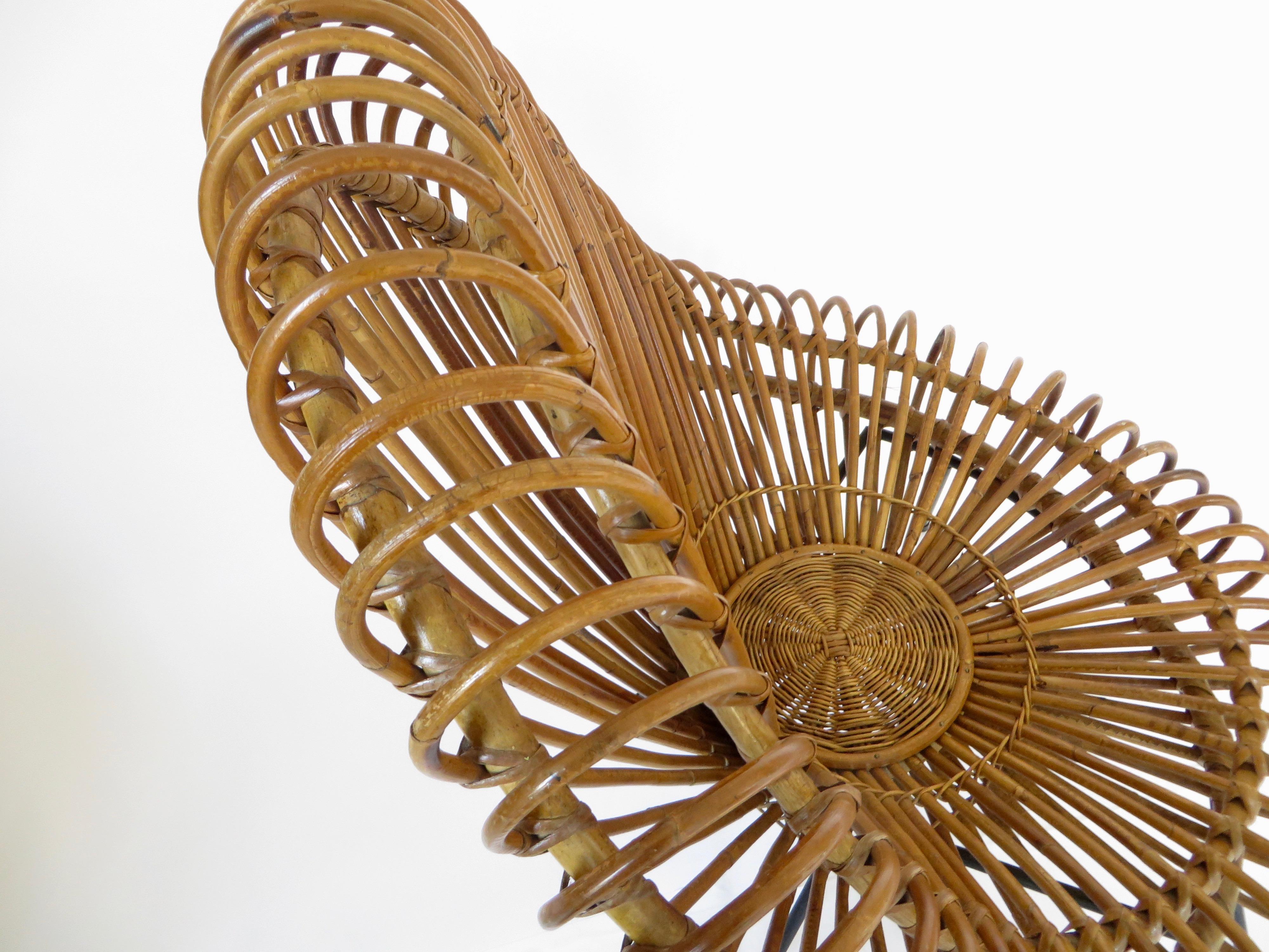 Janine Abraham and Dirk Jan Rol Rattan Lounge Chair Edition Rougier 2
