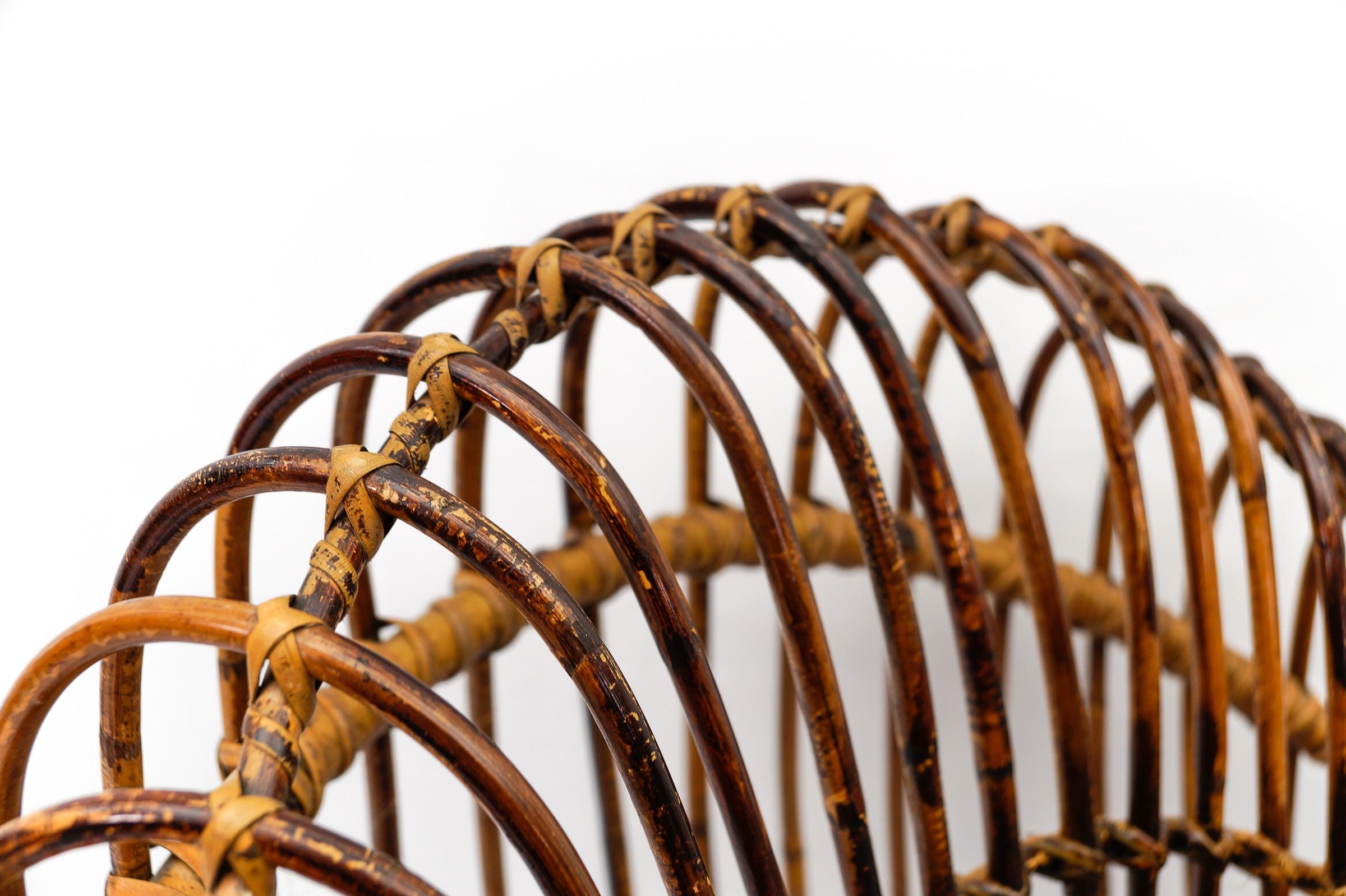 Janine Abraham & Dirk Jan Rol armchair rattan and bamboo, 1950s en vente 5