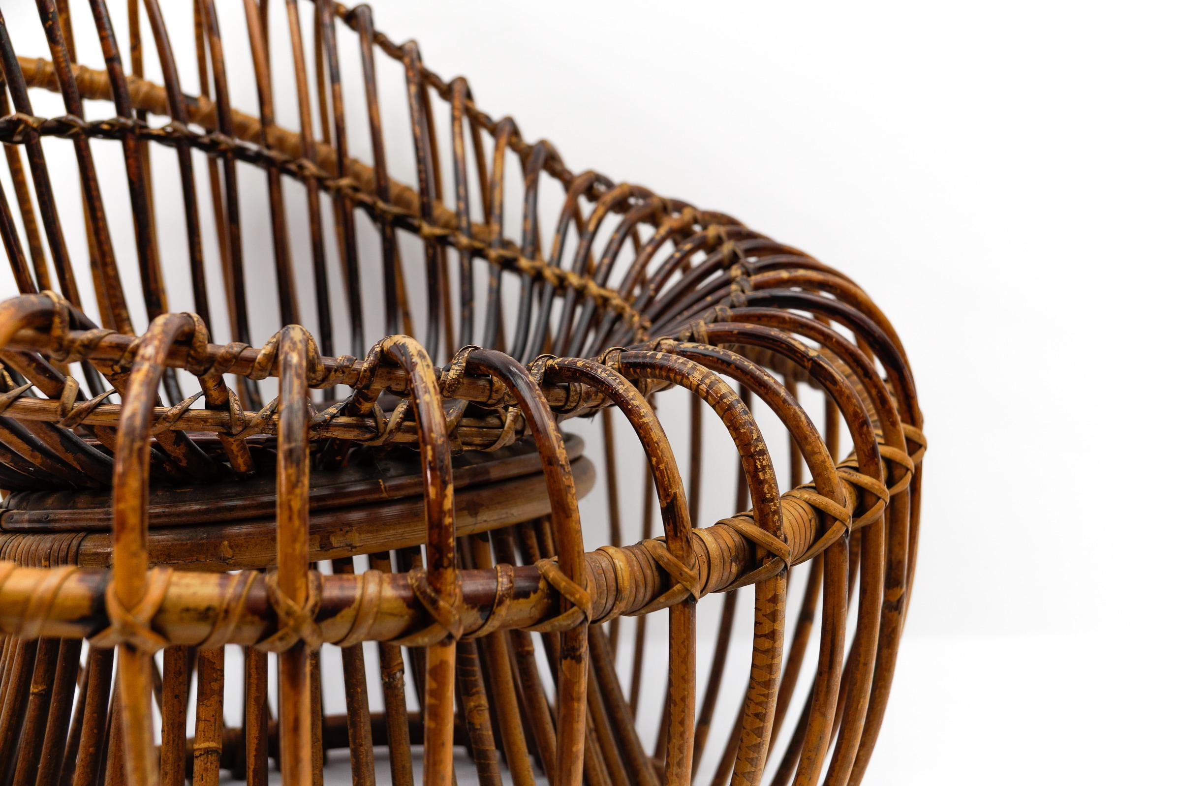 Janine Abraham & Dirk Jan Rol armchair rattan and bamboo, 1950s en vente 7