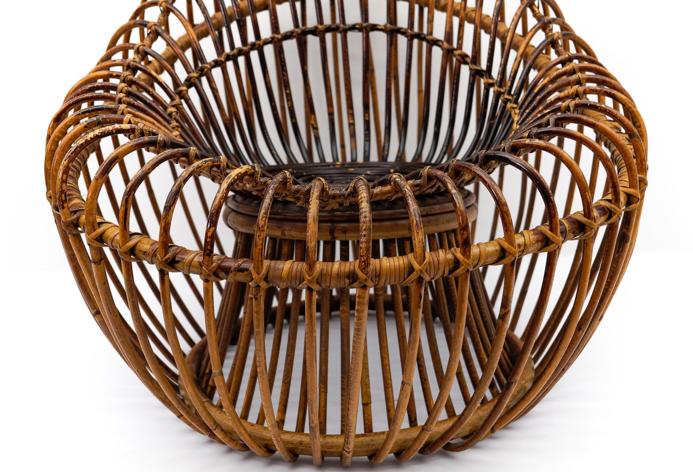 Janine Abraham & Dirk Jan Rol armchair rattan and bamboo, 1950s en vente 8