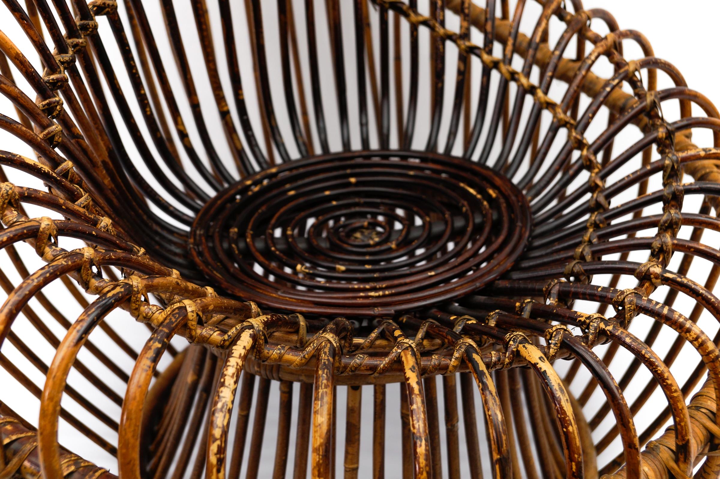 Janine Abraham & Dirk Jan Rol armchair rattan and bamboo, 1950s en vente 9