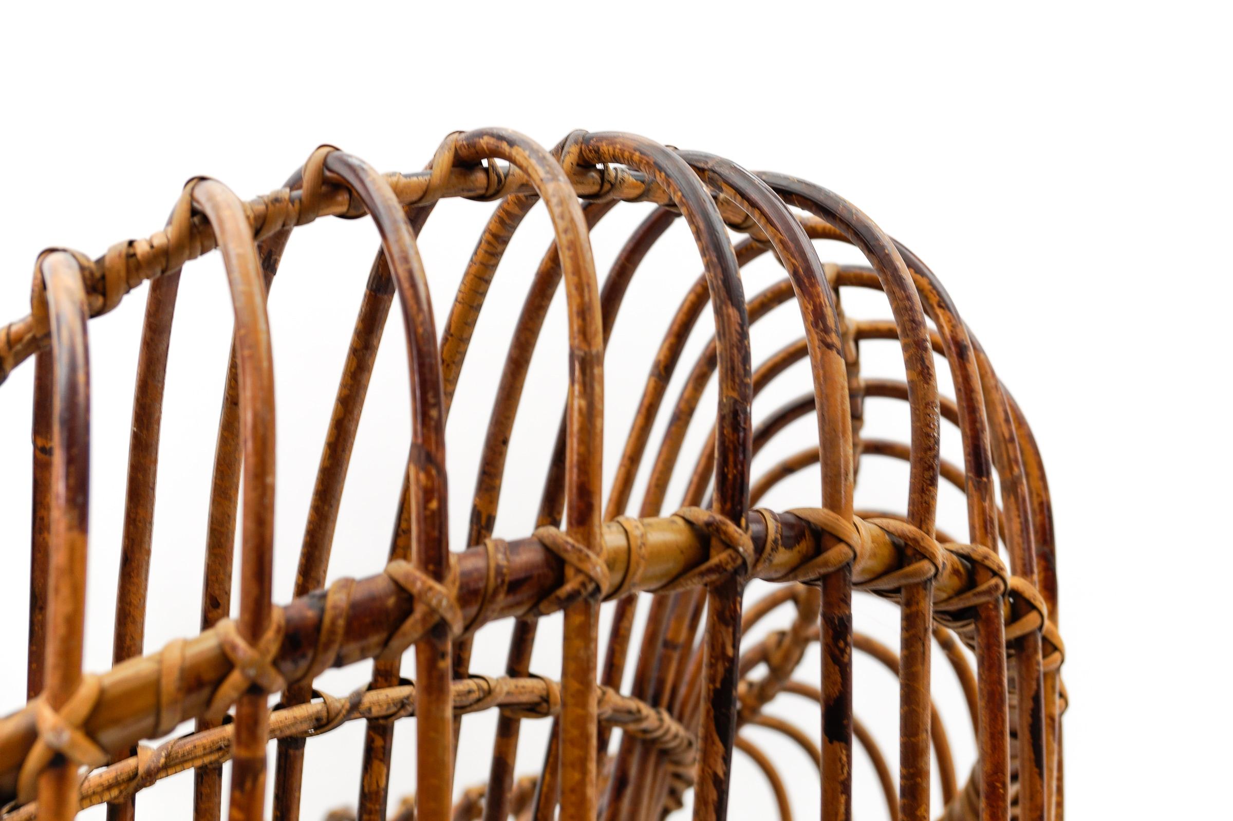 Janine Abraham & Dirk Jan Rol armchair rattan and bamboo, 1950s en vente 12