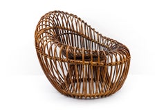 Janine Abraham & Dirk Jan Rol armchair rattan and bamboo, 1950s