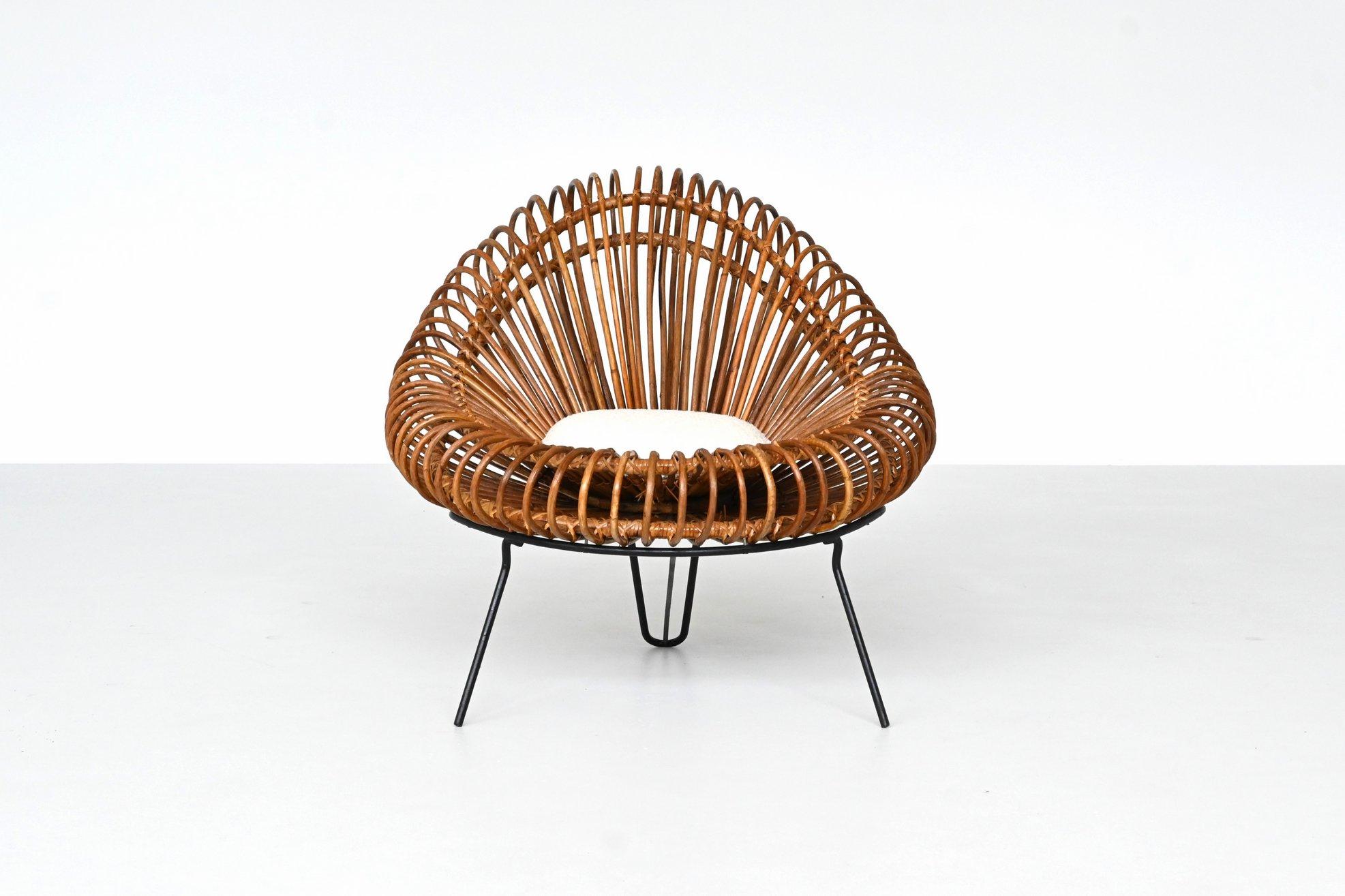 Mid-Century Modern Janine Abraham & Dirk Jan Rol lounge chair Rougier France 1950
