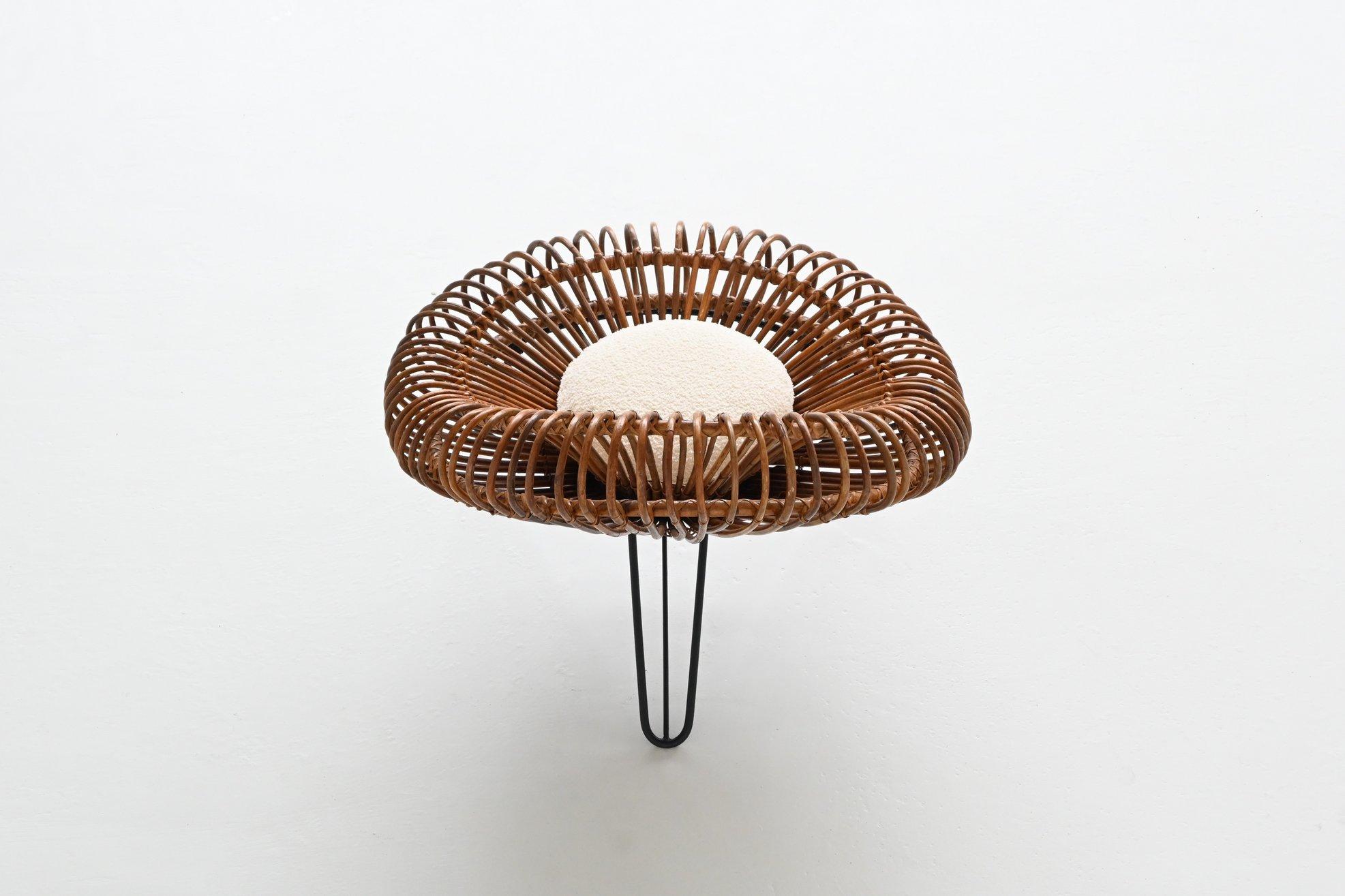 Metal Janine Abraham & Dirk Jan Rol lounge chair Rougier France 1950