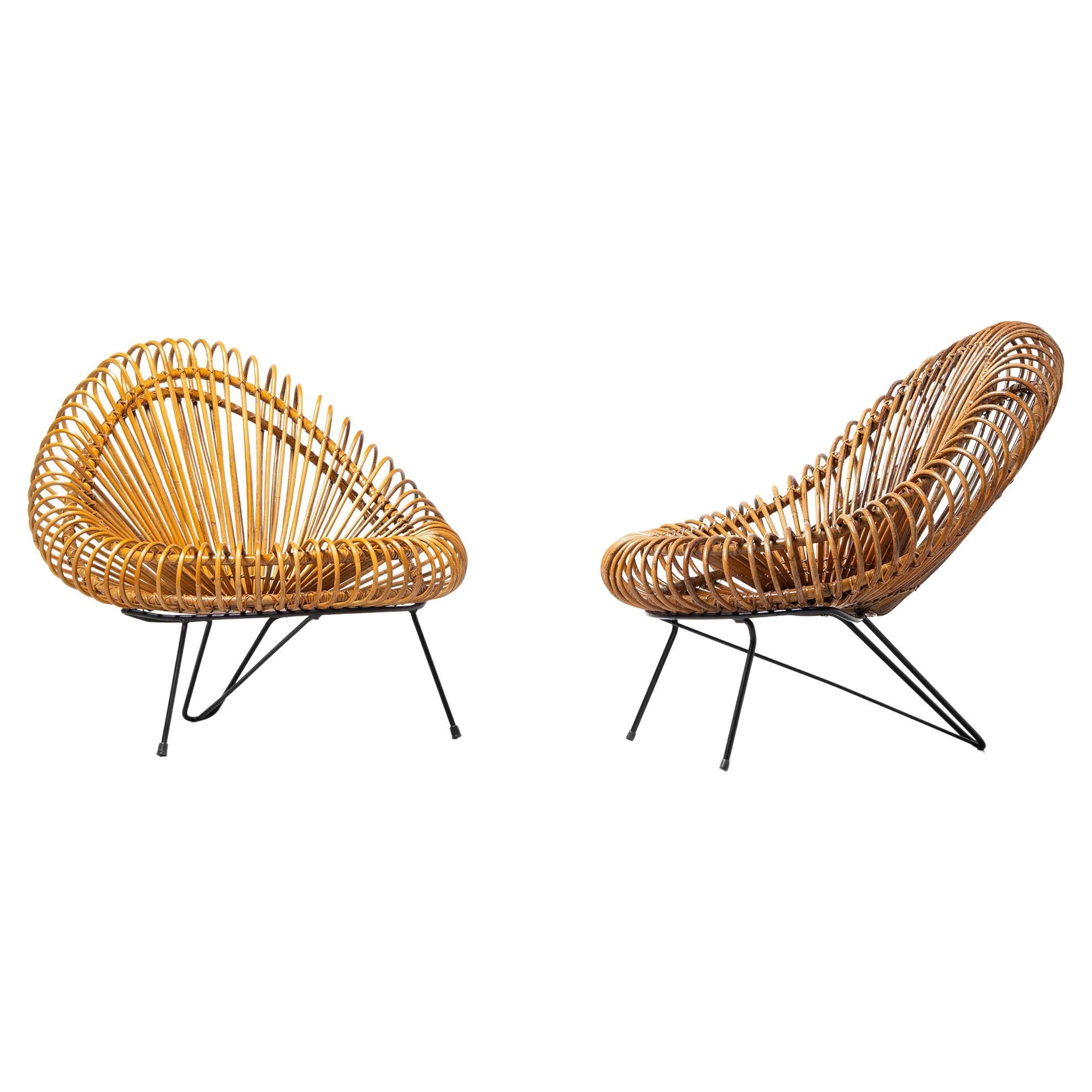 Janine Abraham & Dirk Jan Rol Lounge Chairs France 1950 For Sale