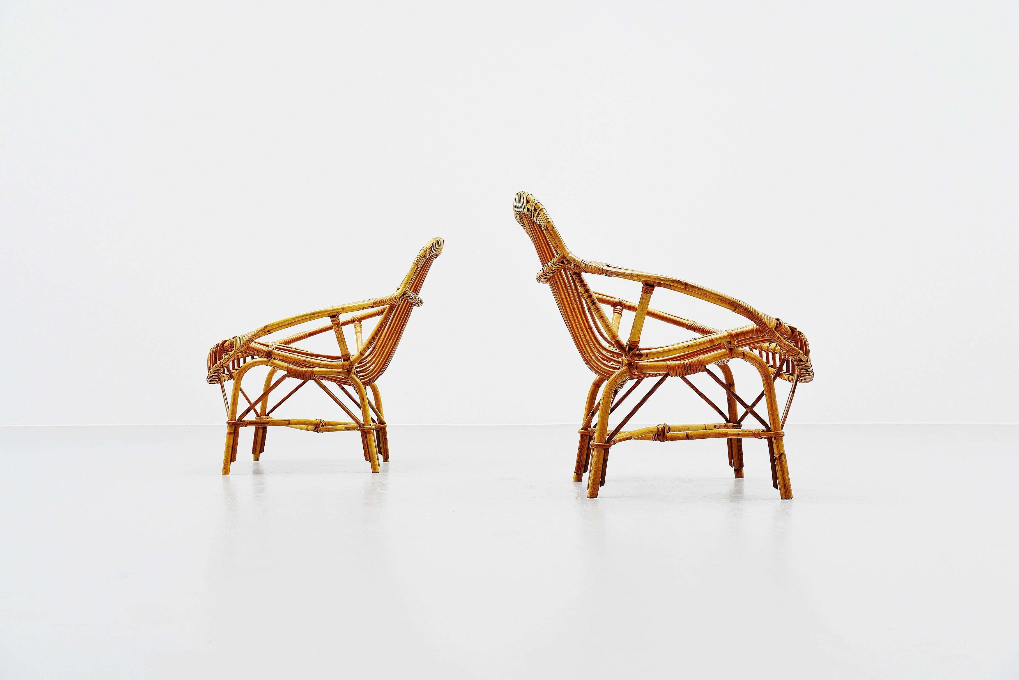 Janine Abraham Dirk Jan Rol Mantis Lounge Chairs, France, 1950s 1