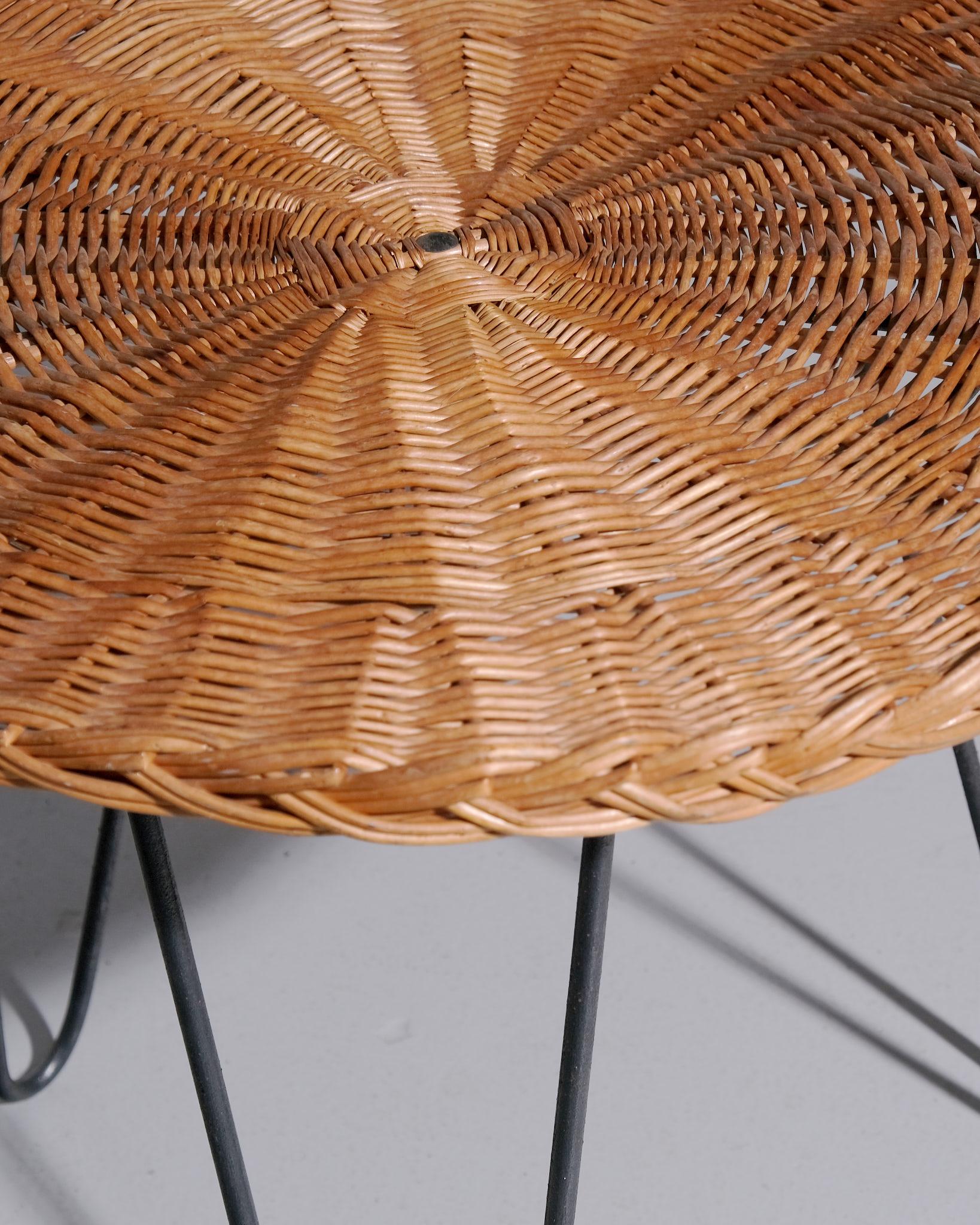 Fauteuils de salon et table en rotin Janine Abraham & Dirk Jan Rol, années 1960 Bon état - En vente à London, GB