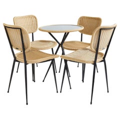 Janine Abraham Set of 4 Chairs for Maison Rougier, France, 1950s