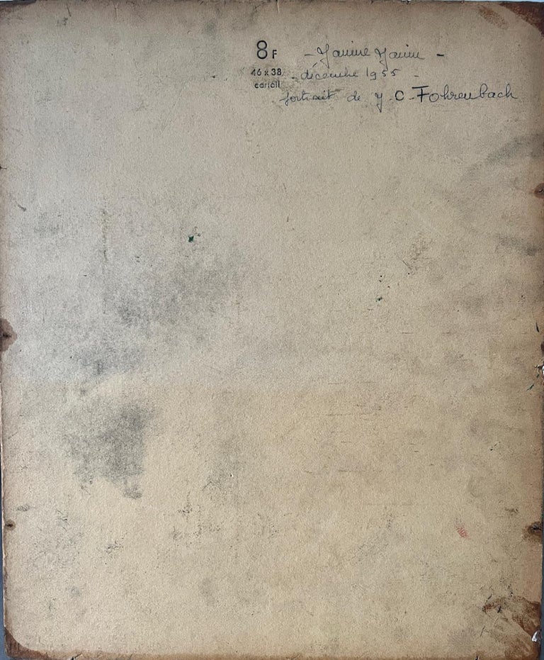 Janine Janin Portrait of Jean Claude Forhenbach, 1955, provenance