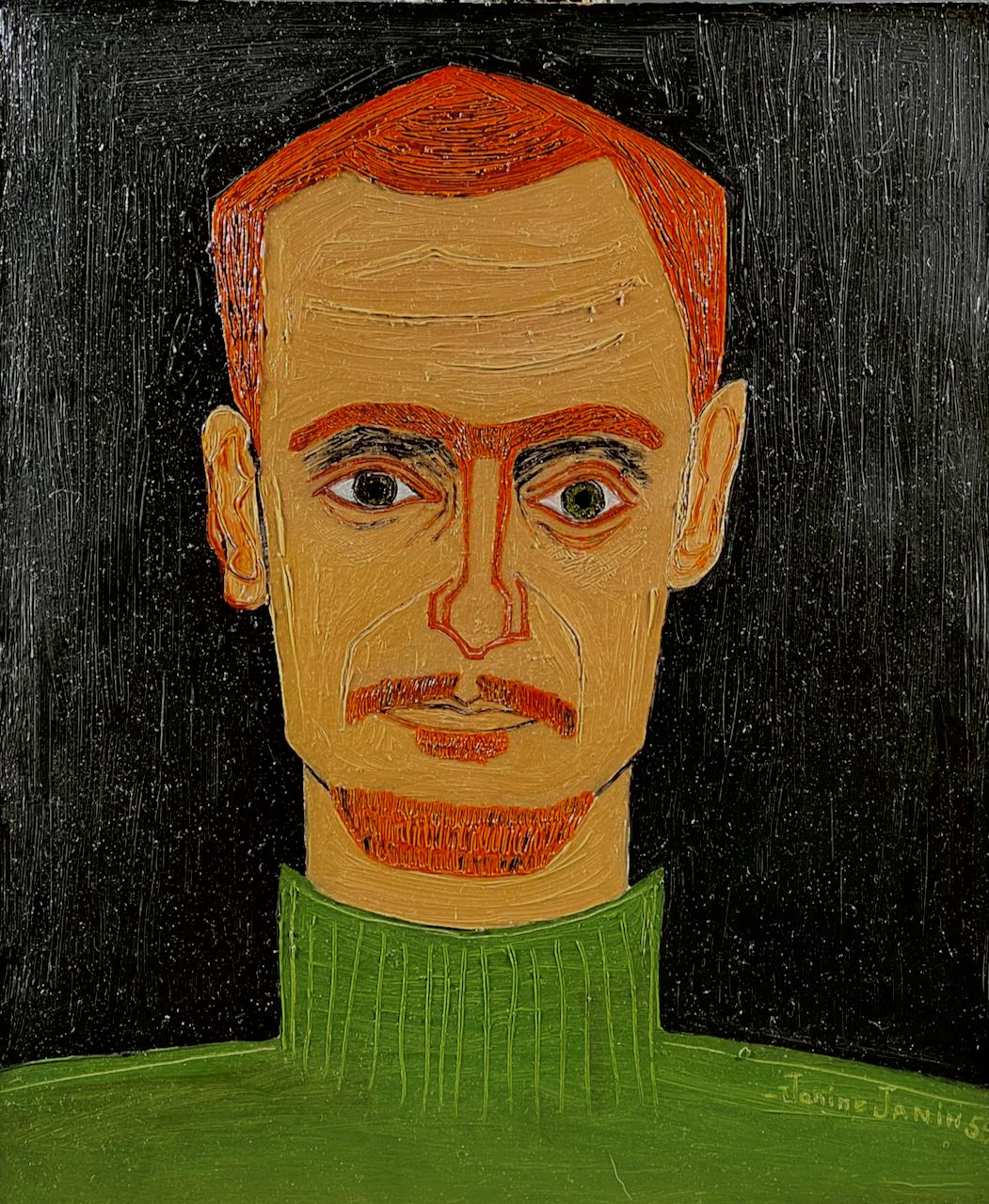 Janine Janin Portrait Painting - Portrait of Jean Claude Forhenbach, 1955, provenance Bonin-Pisarro