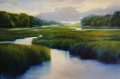 Janine Robertson, "Expanse", 24x36 Luminous Landscape Oil Painting
