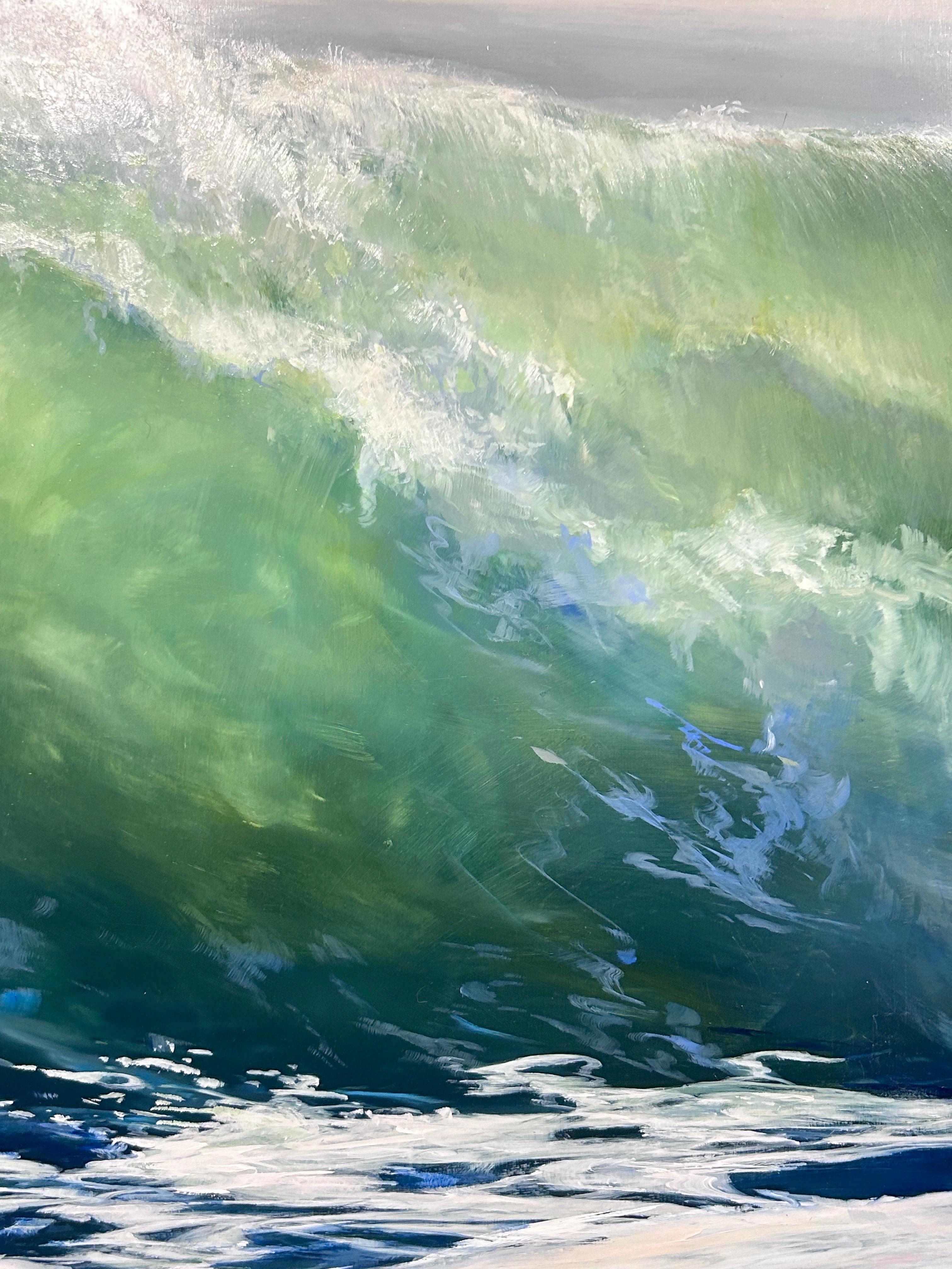 Janine Robertson, „Luminance“, 30x30 Crashing Wave Ocean Water, Ölgemälde im Angebot 5