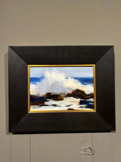 Janine Robertson "Radiant Break", 7x10 Paesaggio di onde oceaniche blu luminoso