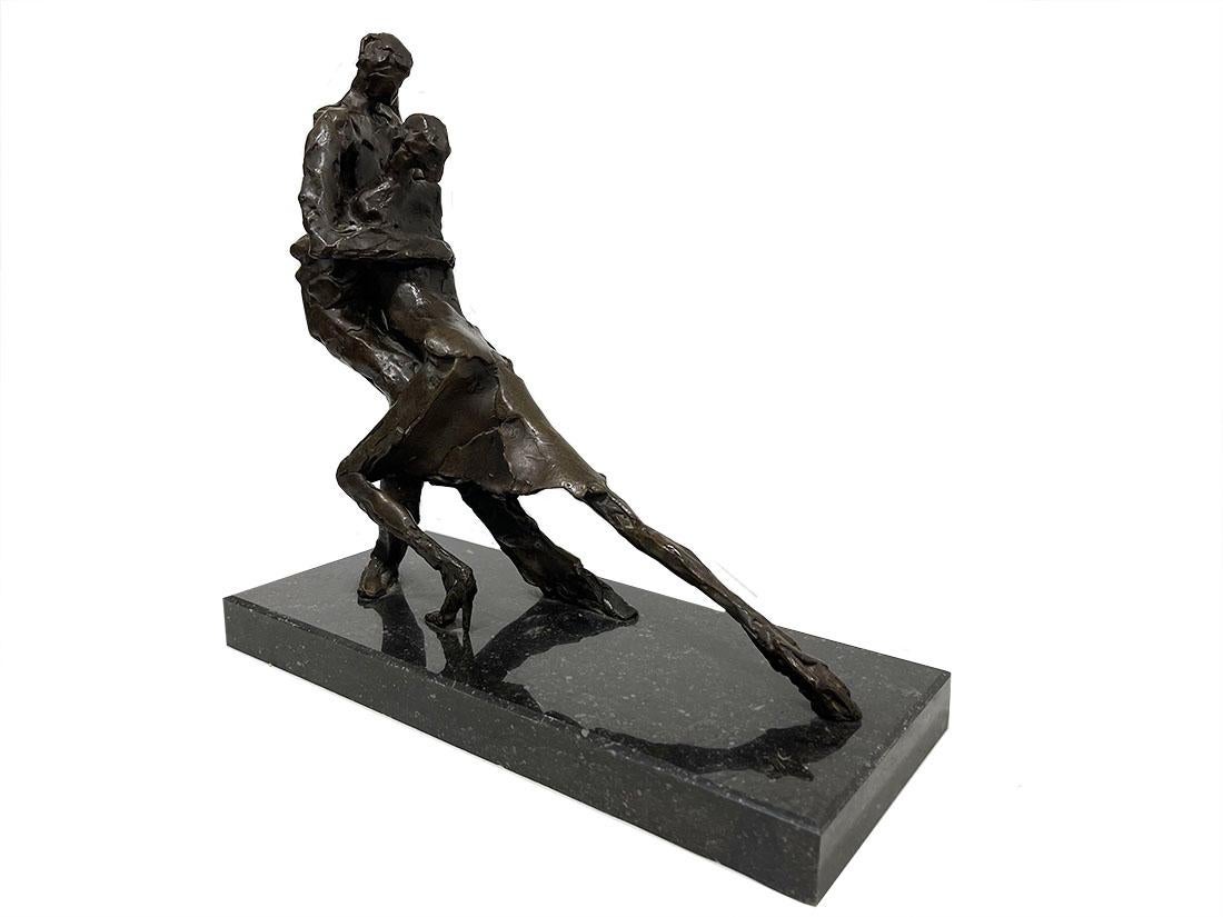 Contemporary Janine Van Dijk, Bronze Sculpture Dancing Couple, 2002 For Sale