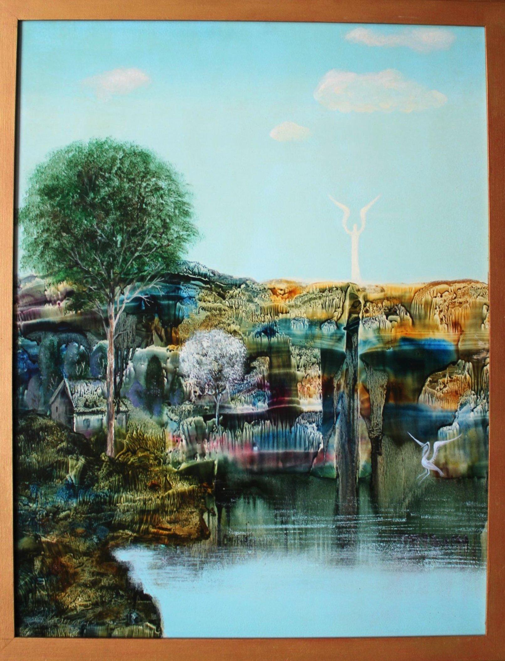 Vision  paper, mixed media. 79x60 cm, 2014 - Abstract Mixed Media Art by Janis Anmanis