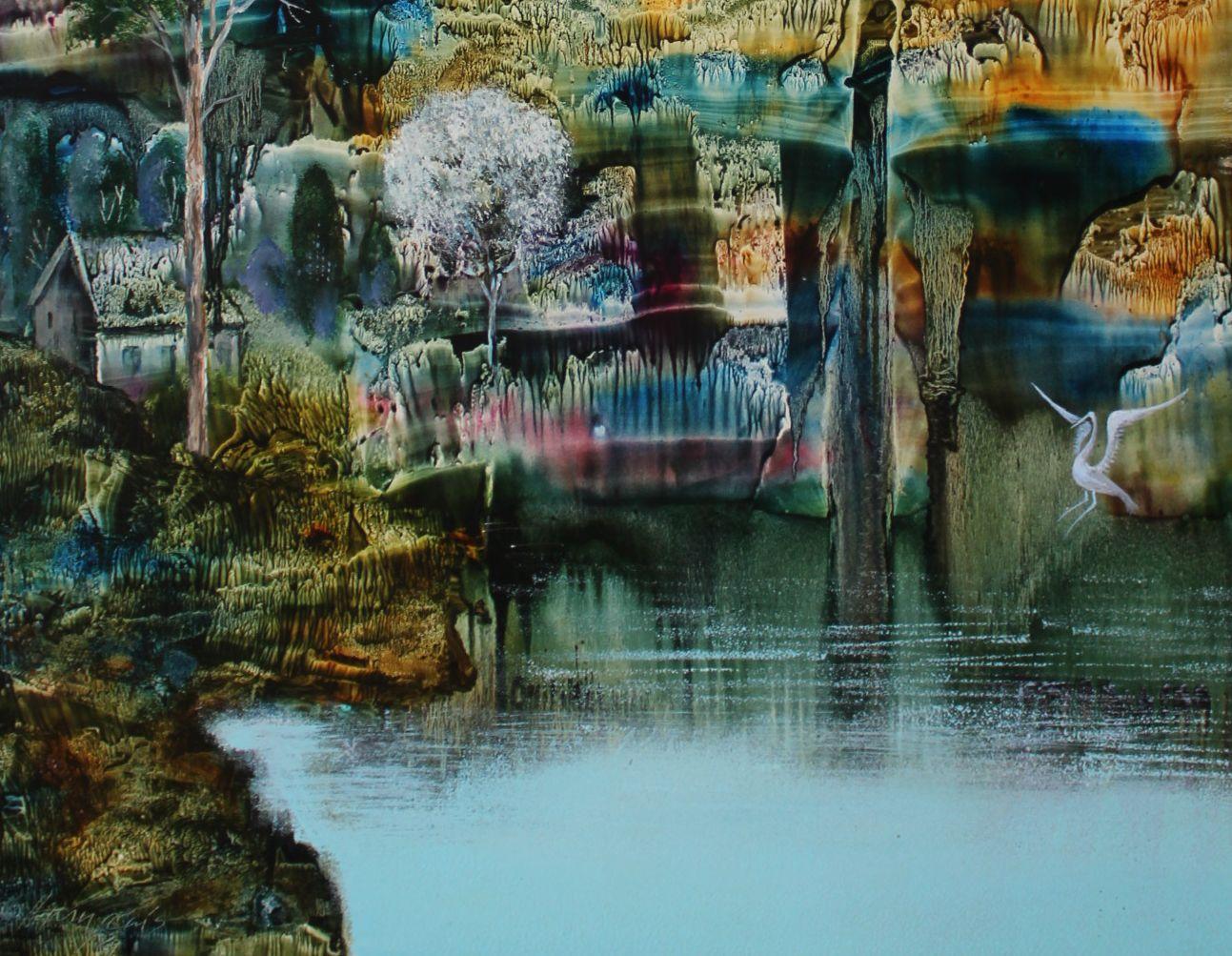 Vision  paper, mixed media. 79x60 cm, 2014 For Sale 1