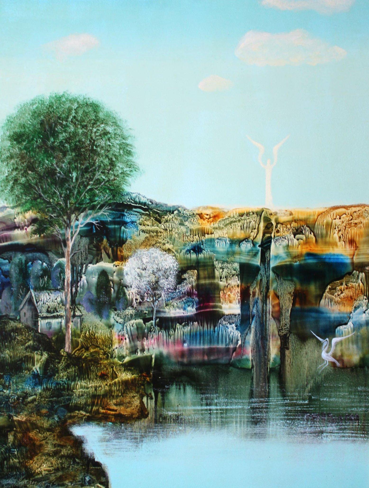 Vision  paper, mixed media. 79x60 cm, 2014 - Mixed Media Art by Janis Anmanis