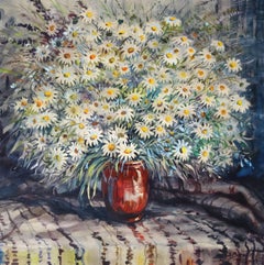 Daisies. 1982, paper, watercolor, 95x93 cm