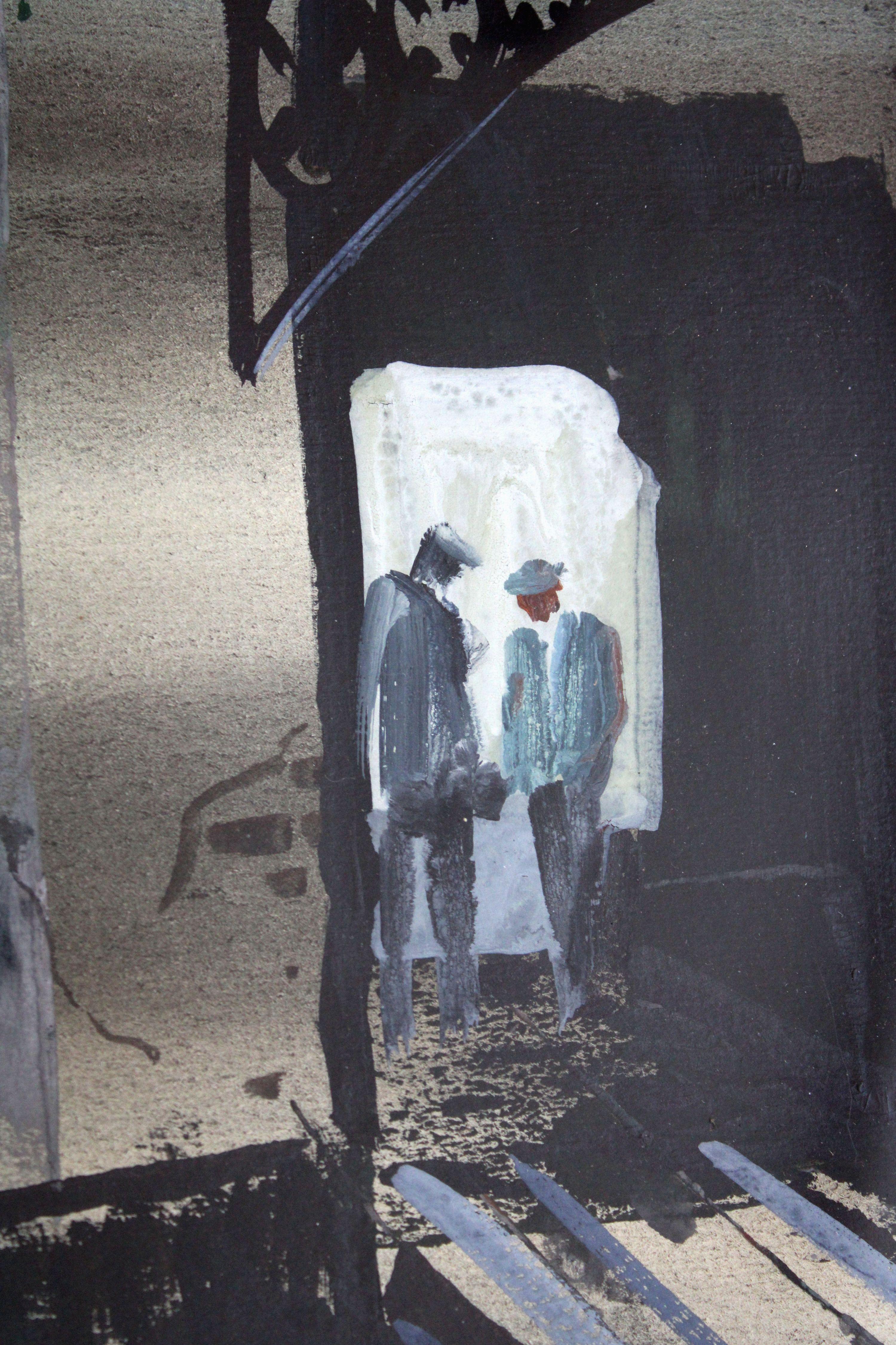 Puertas de la Ciudad Vieja  1982, papel, acuarela, 61x28 cm en venta 2