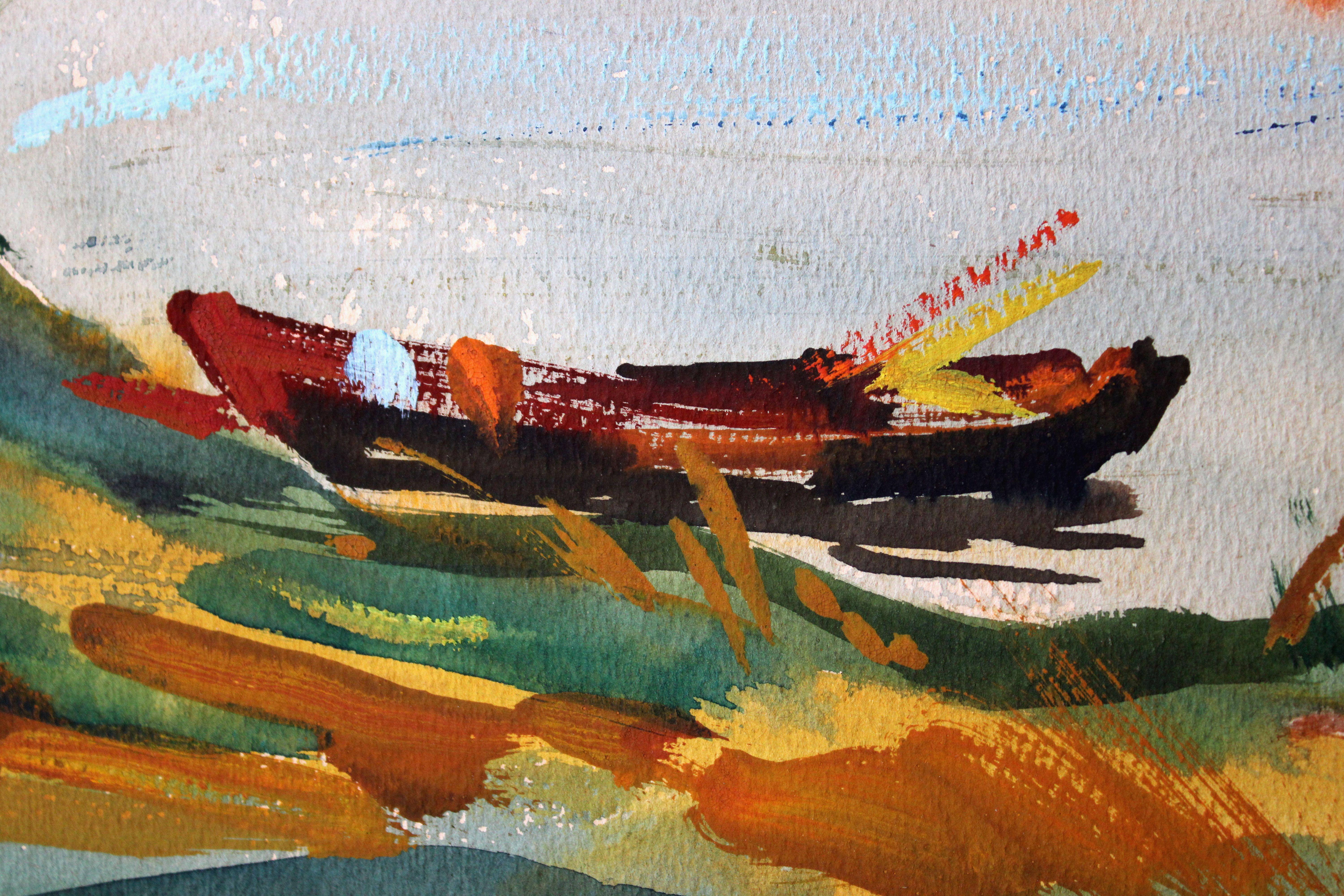 Lake. 1965, paper, watercolor, 52x67 cm For Sale 2