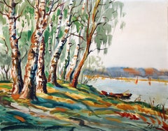 Lake. 1965, paper, watercolor, 52x67 cm