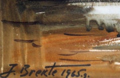 Landscape  1965. Paper, watercolor, 38x53 cm