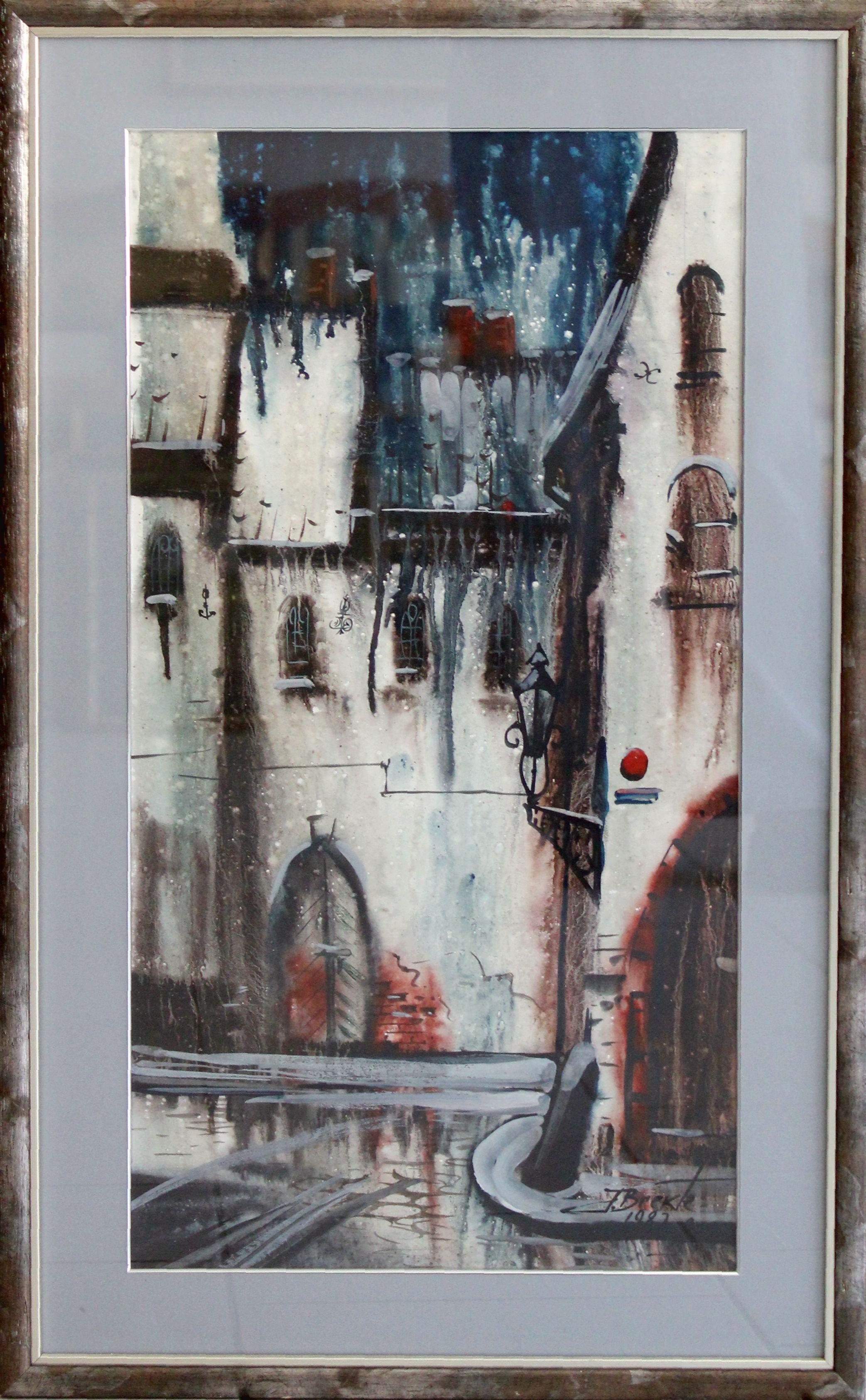 Old Riga. 1982, paper, watercolor, 60x32 cm For Sale 1