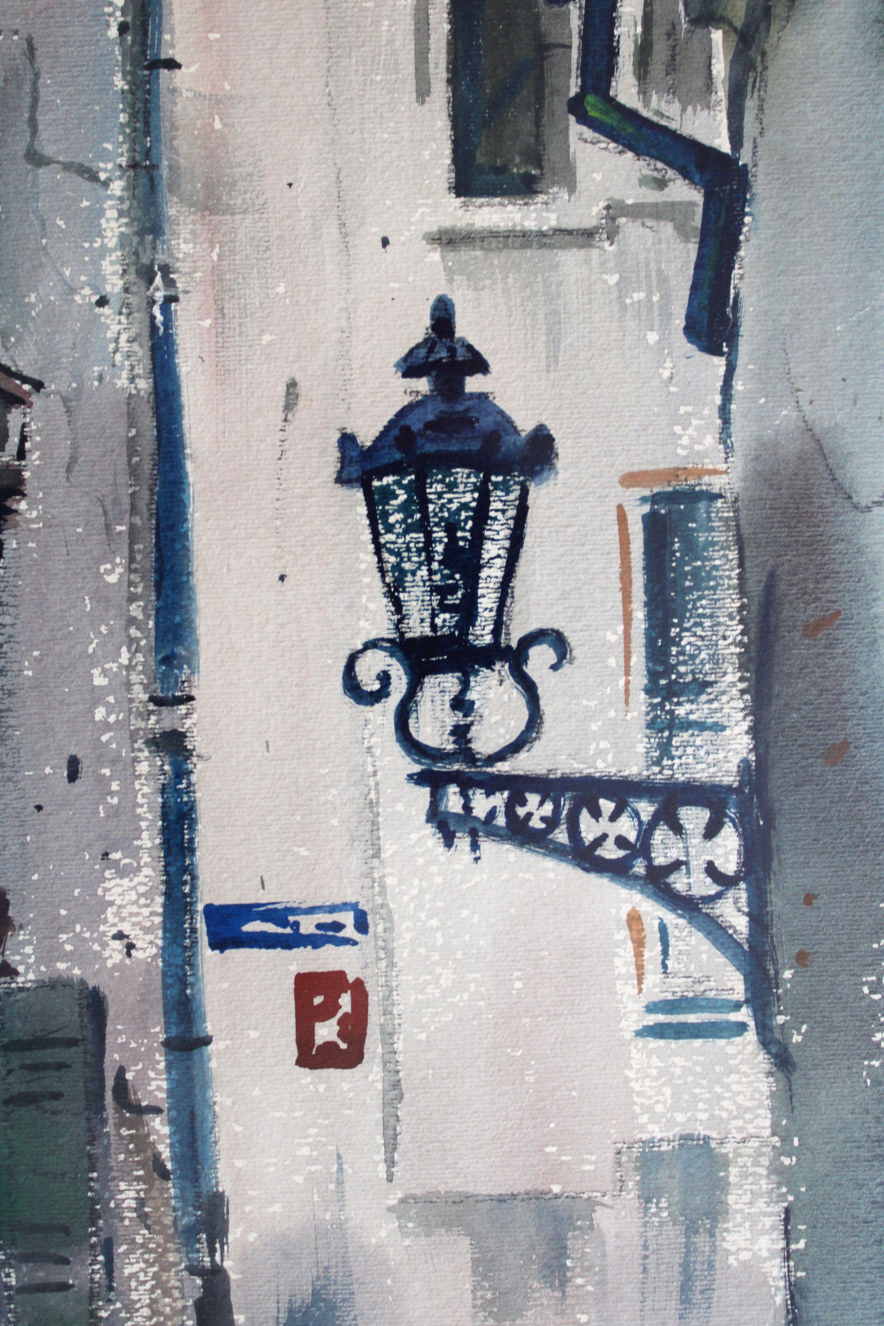 Old Town. 1965, watercolor on paper, 70 x 54 cm For Sale 1
