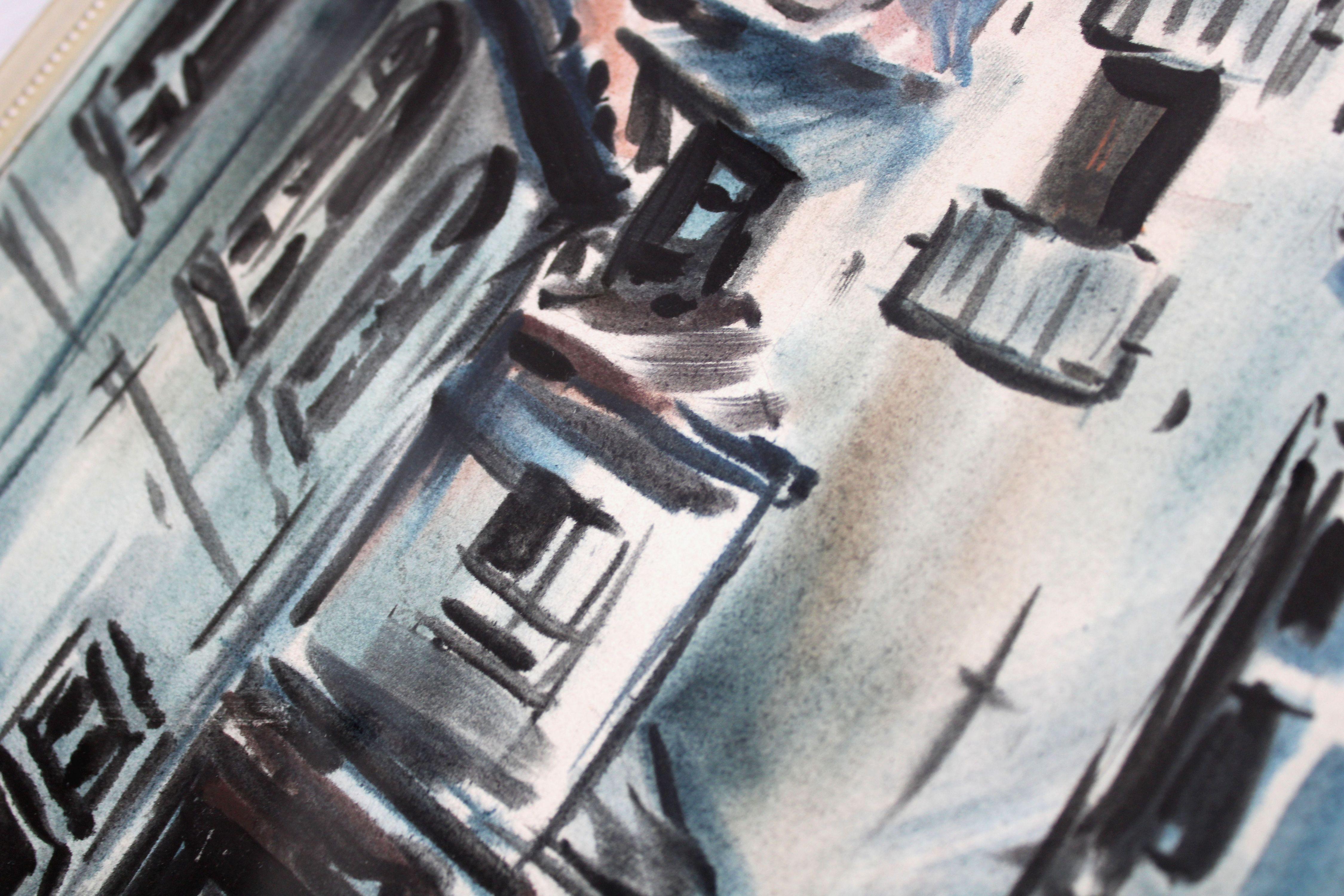 Ciudad Vieja. 1971. Acuarela sobre papel, 56x41 cm en venta 2