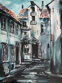 Old Town. 1971. Watercolor on paper, 56x41 cm
