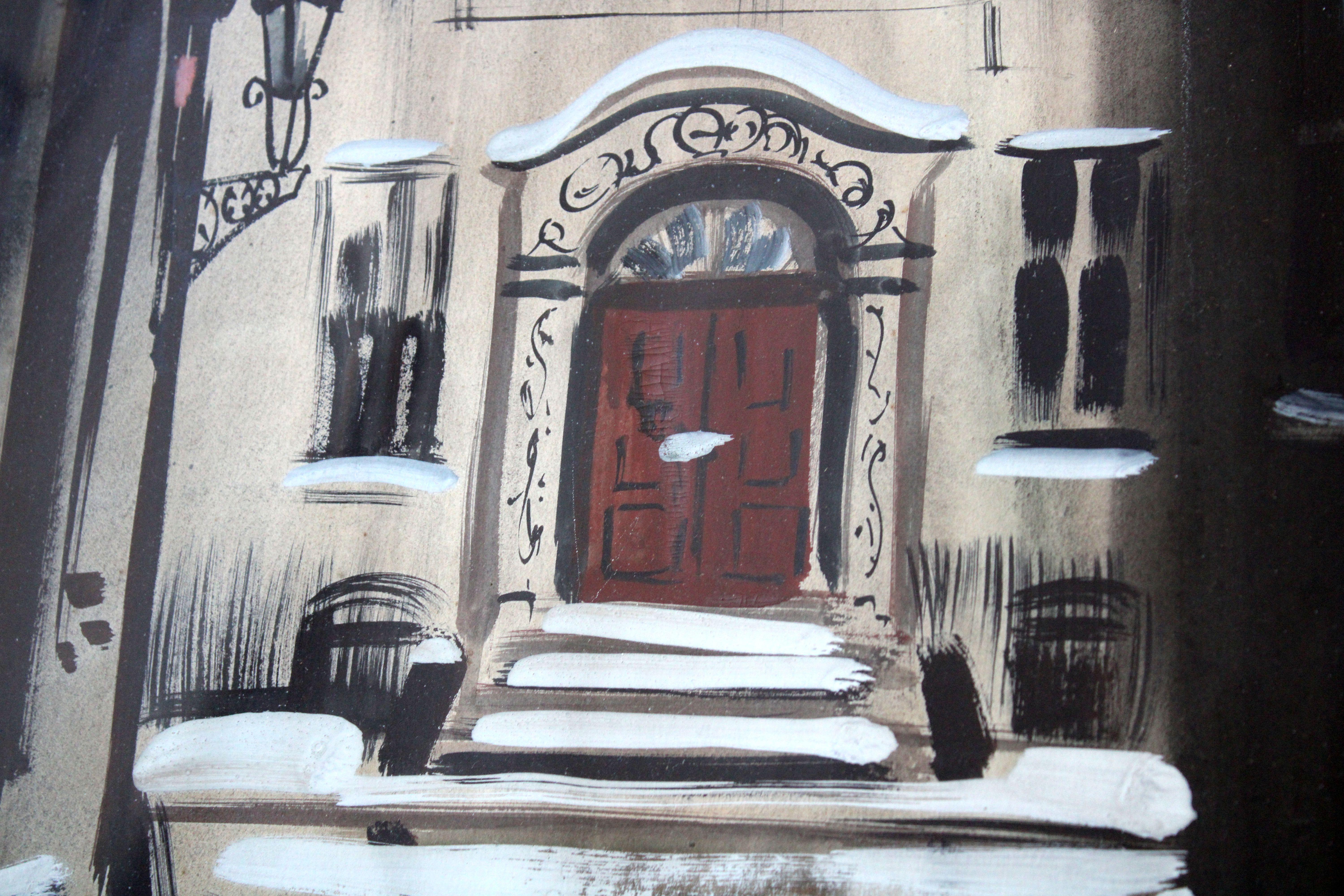 Ciudad vieja. 1978, papel, acuarela, 98x74 cm - Painting Realista de Janis Brekte