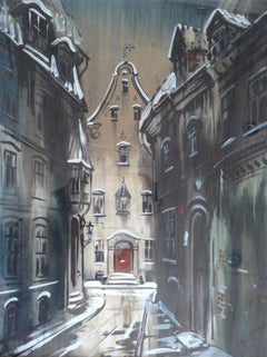 Old town. 1978, paper, watercolor, 98x74 cm
