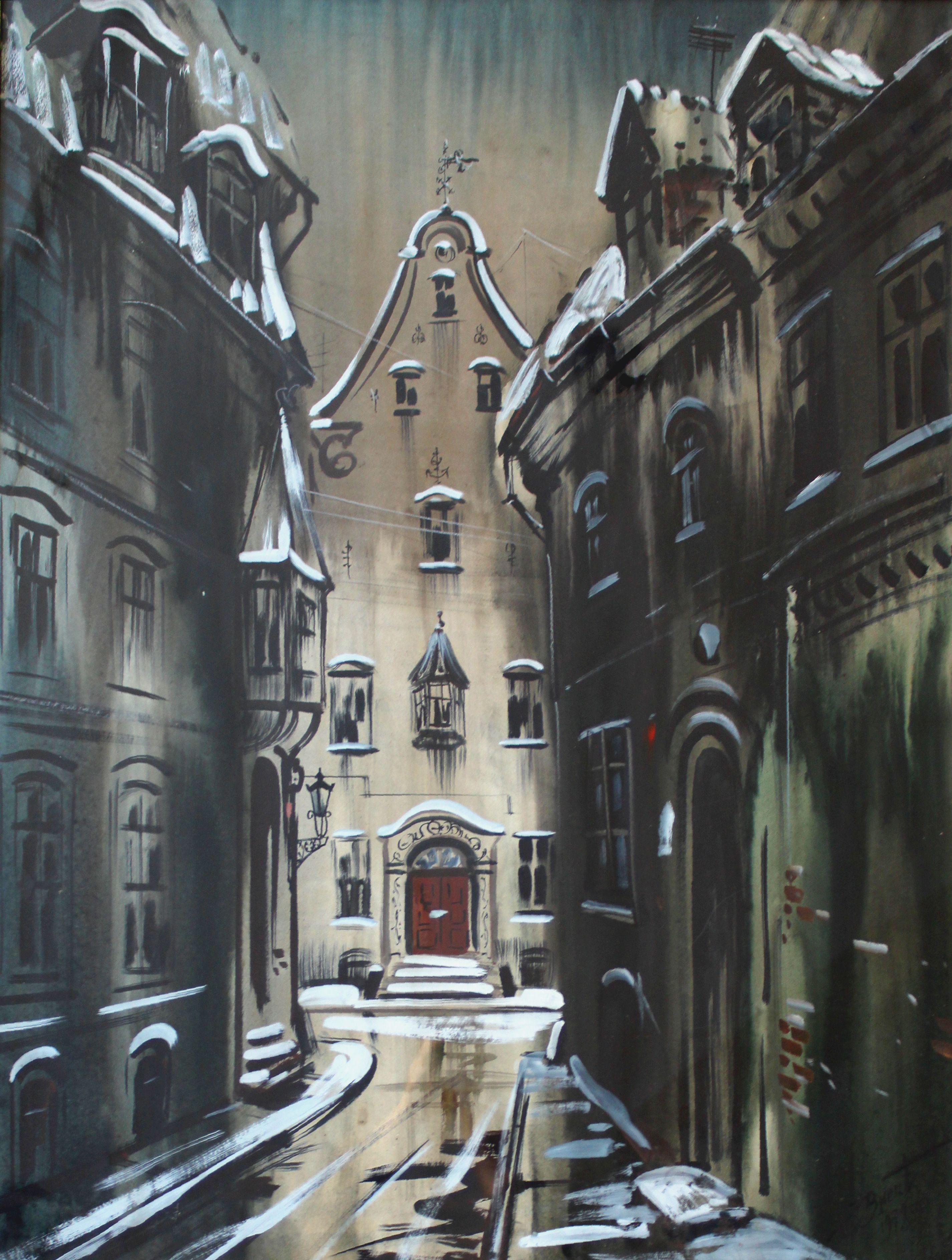 Città vecchia. 1978, carta, acquerello, 98x74 cm