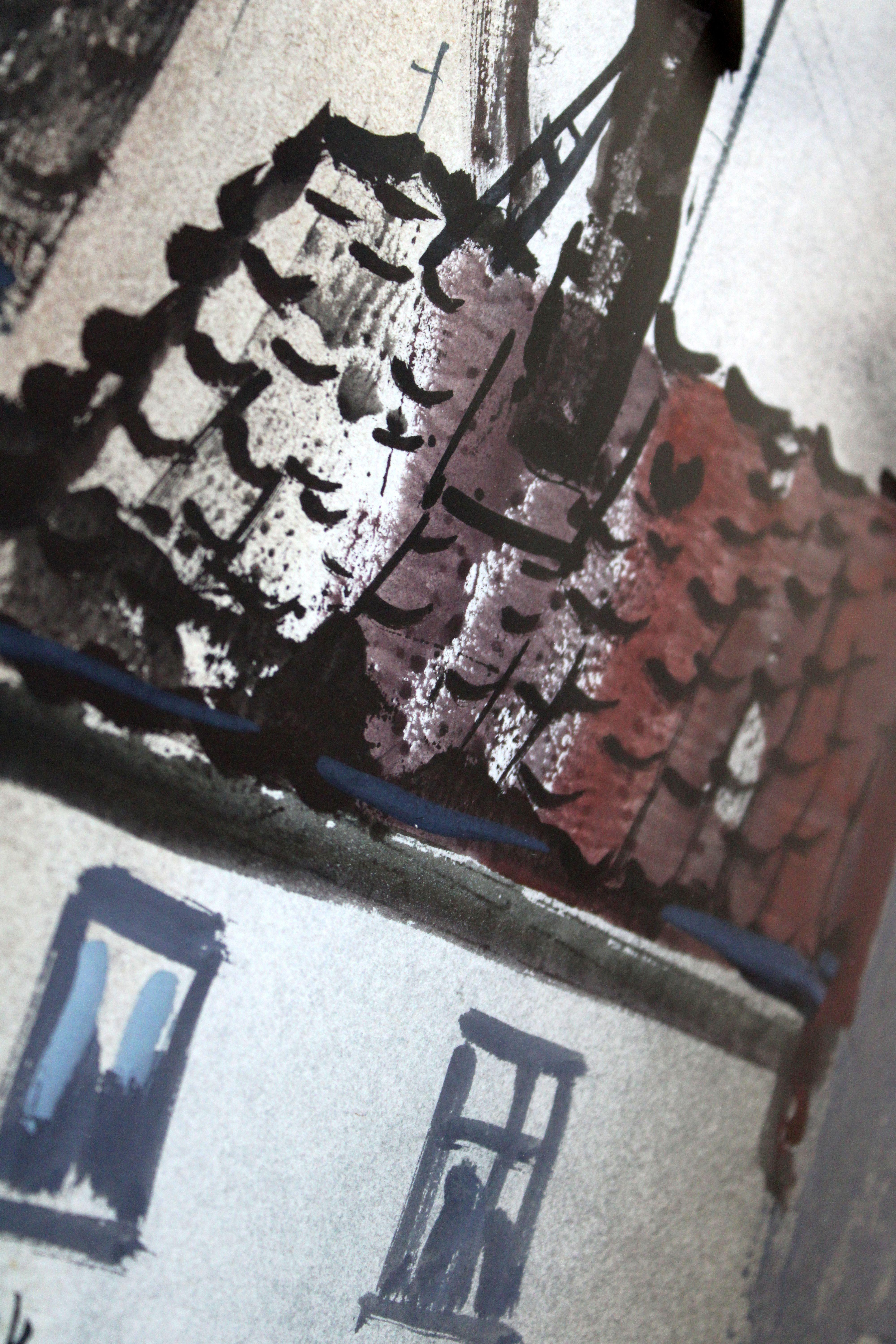 Alte Stadt.  1983. Aquarell, Acryl auf Papier, 76x56 cm im Angebot 5